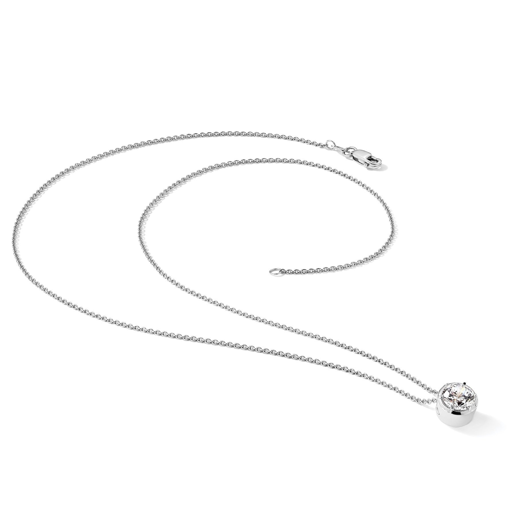 Lab Grown Diamond Solitaire Slide Necklaces