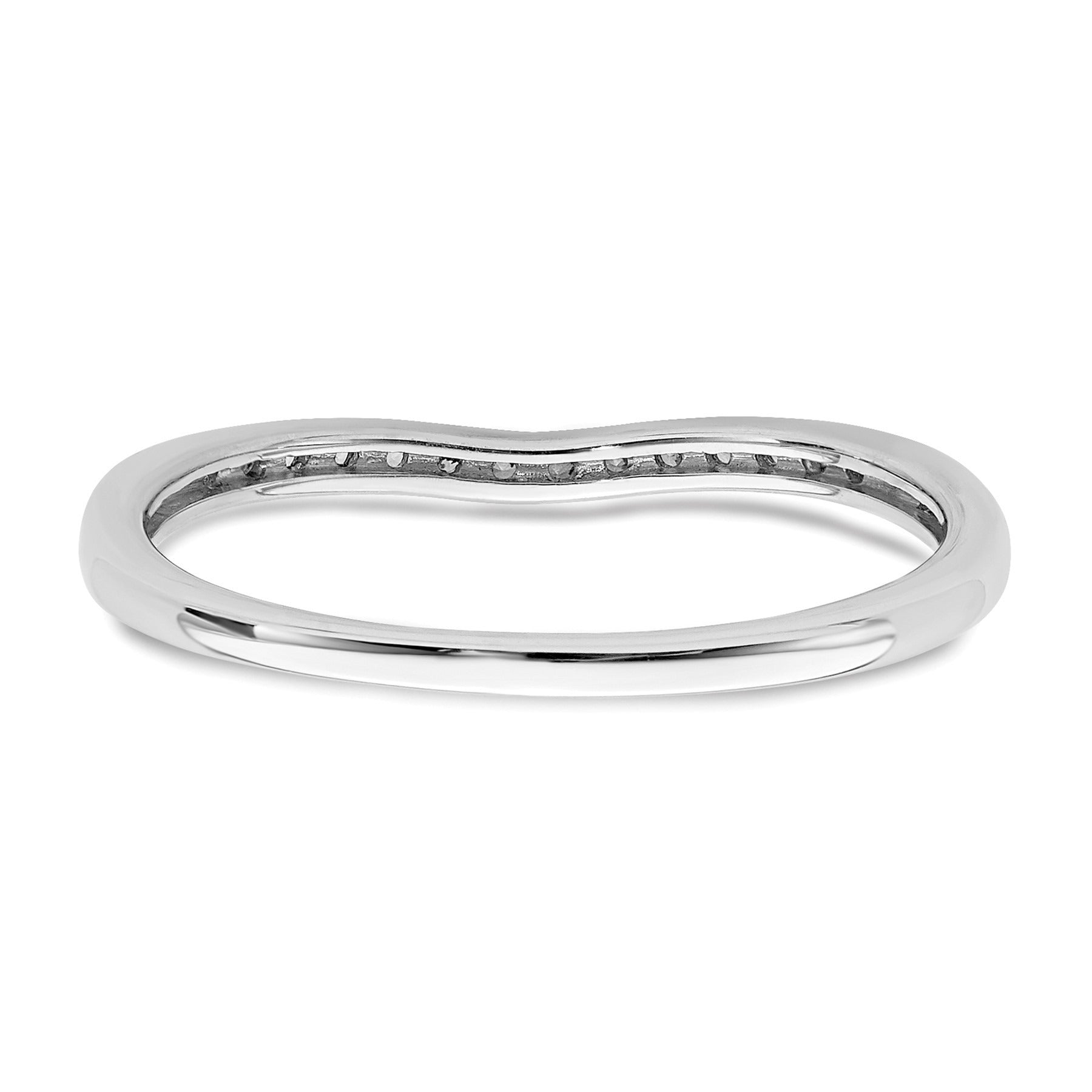 10k White Gold 1/10 carat Lab Grown Diamond Wedding Band