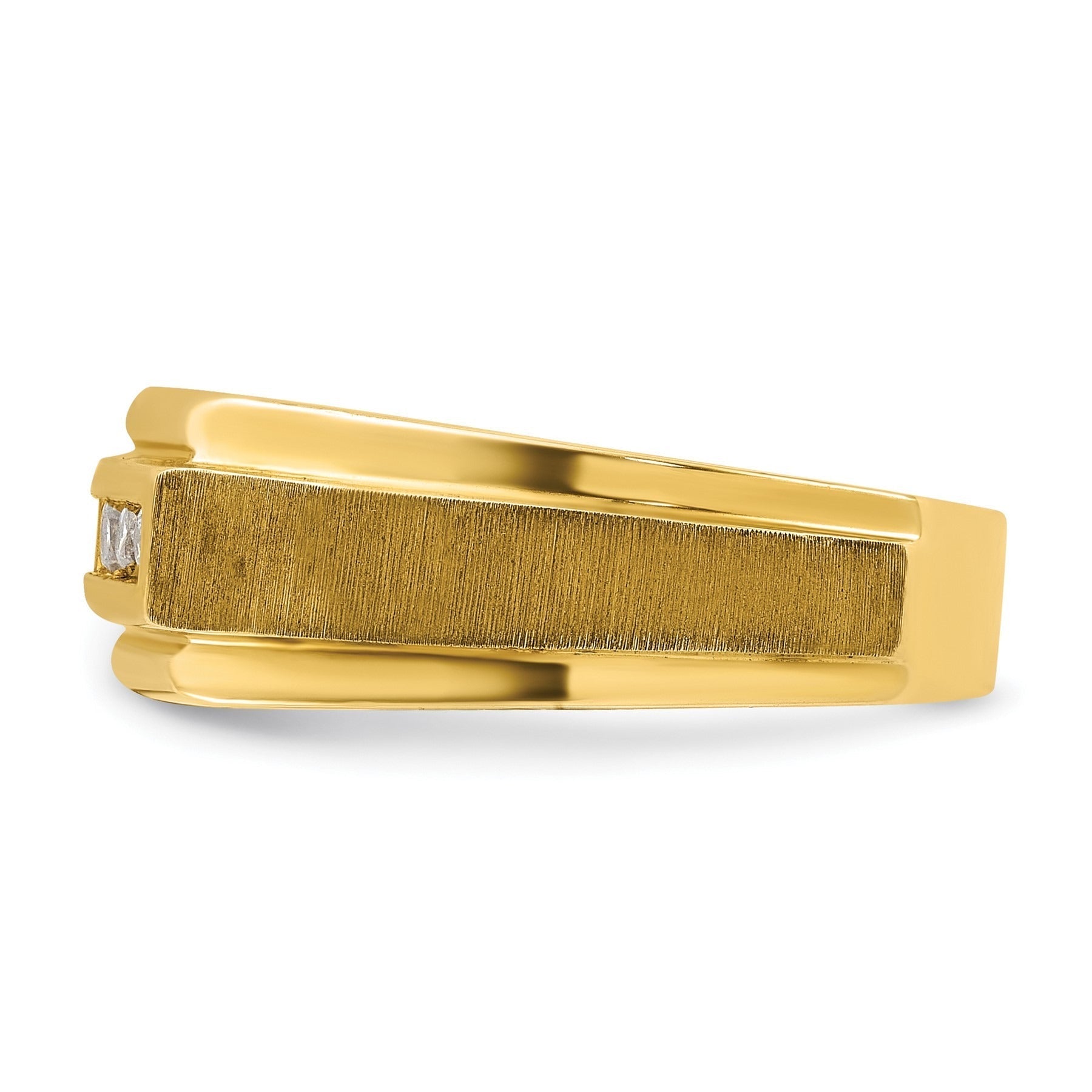 14k 1/4 carat Lab Grown Diamond Five Stone Men's Ring