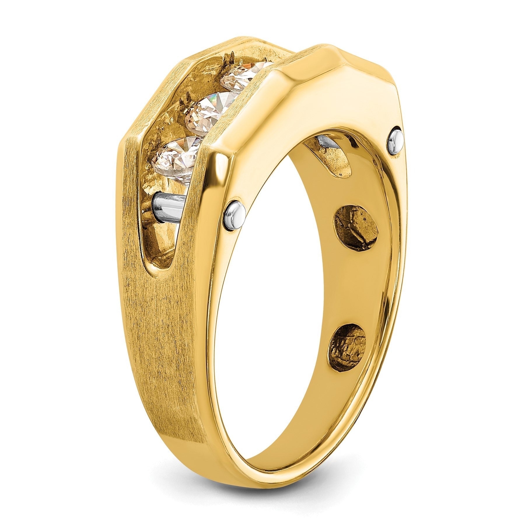 14k Gold 1 1/2 carat Lab Grown Diamond Five Stone Ring