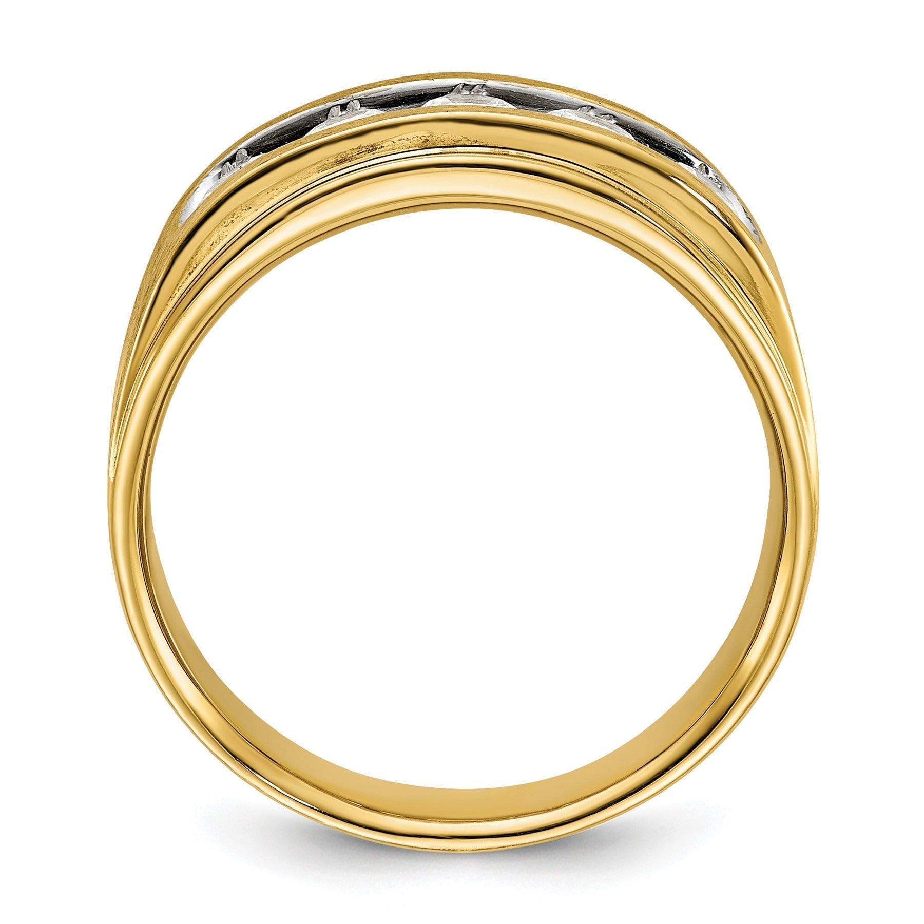 14k Yellow Gold Lab Grown Diamond Five Stone Ring