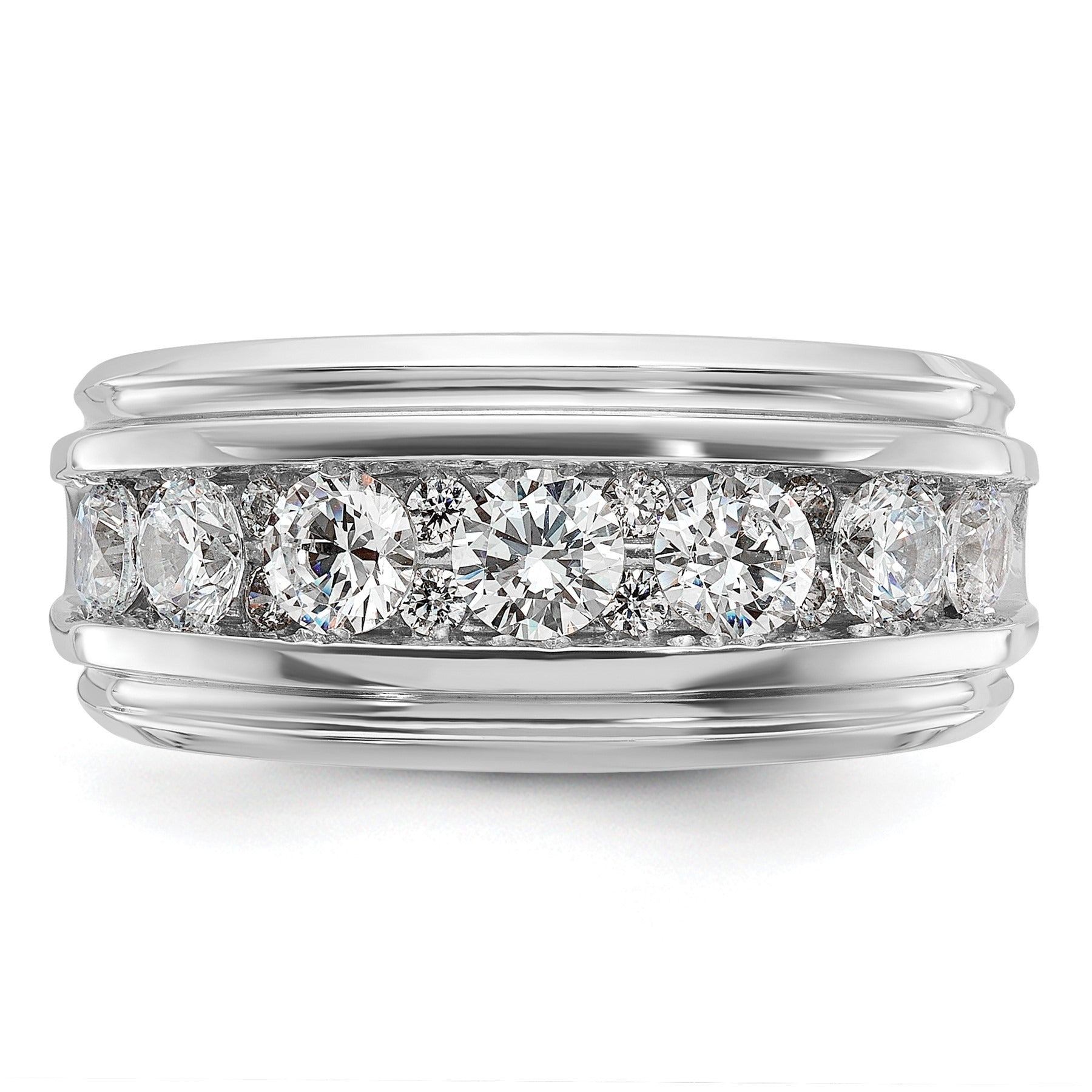 14k White Gold 1 3/4 carat Lab Diamond Five Stone Ring