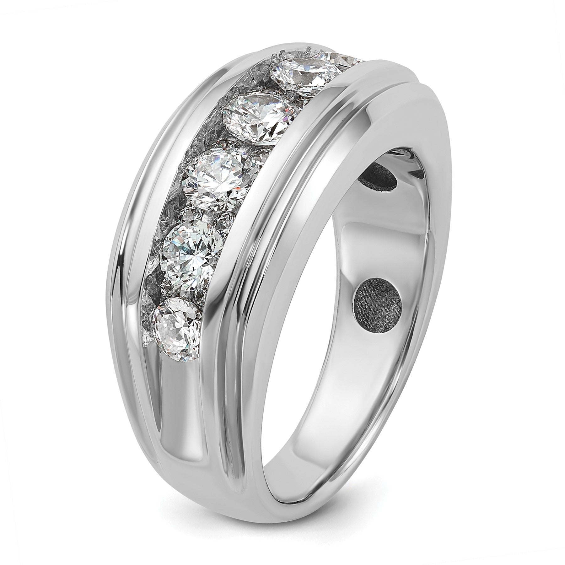 14k White Gold 1 3/4 carat Lab Diamond Five Stone Ring