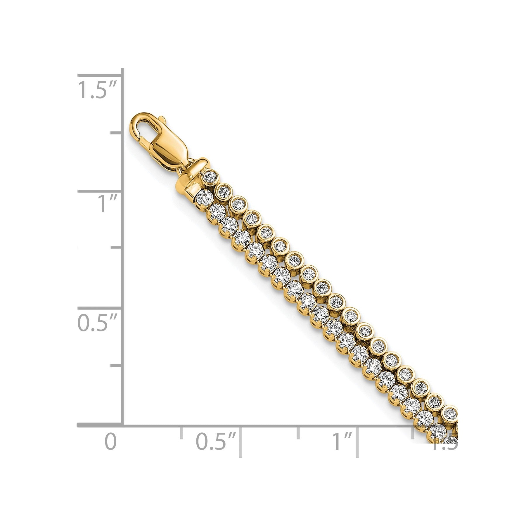 14K Gold Lab Grown Diamond Double Extension Bracelets