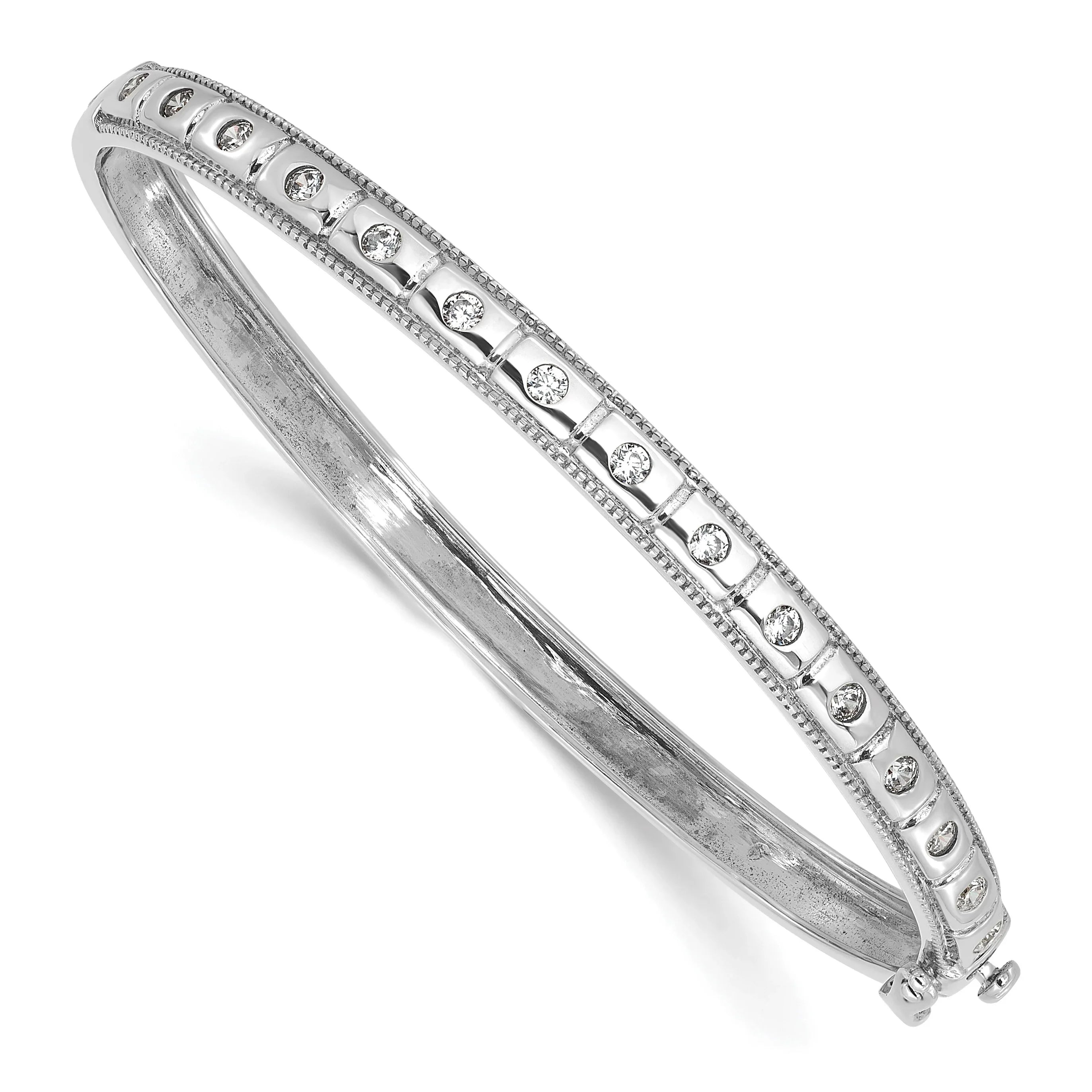 14K Gold 1/2 carat Lab Grown Diamond Bangle Bracelet - Fine Diamond