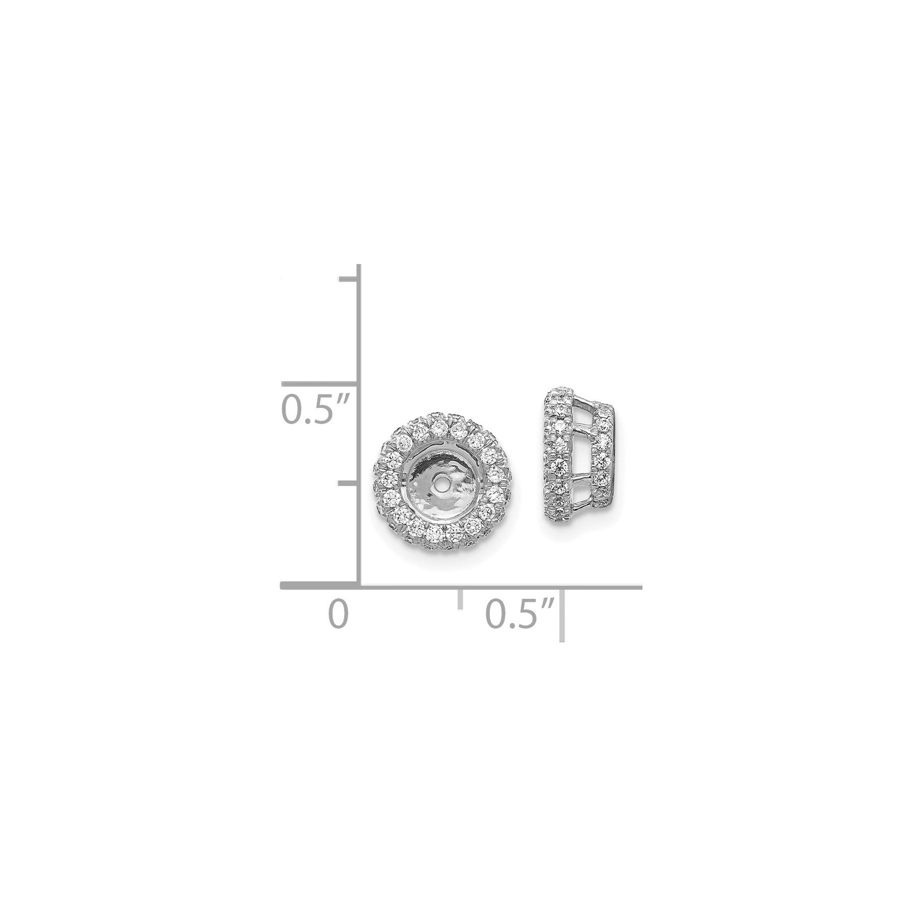 14k Gold Lab Diamond Earring Jacket