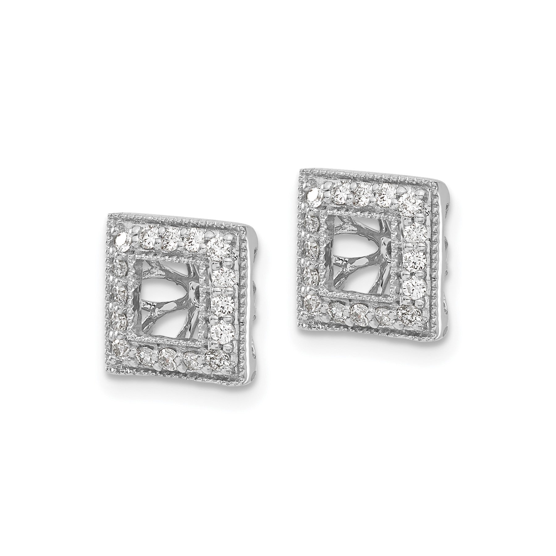 14k White Gold Lab Grown Diamond Earring Jacket