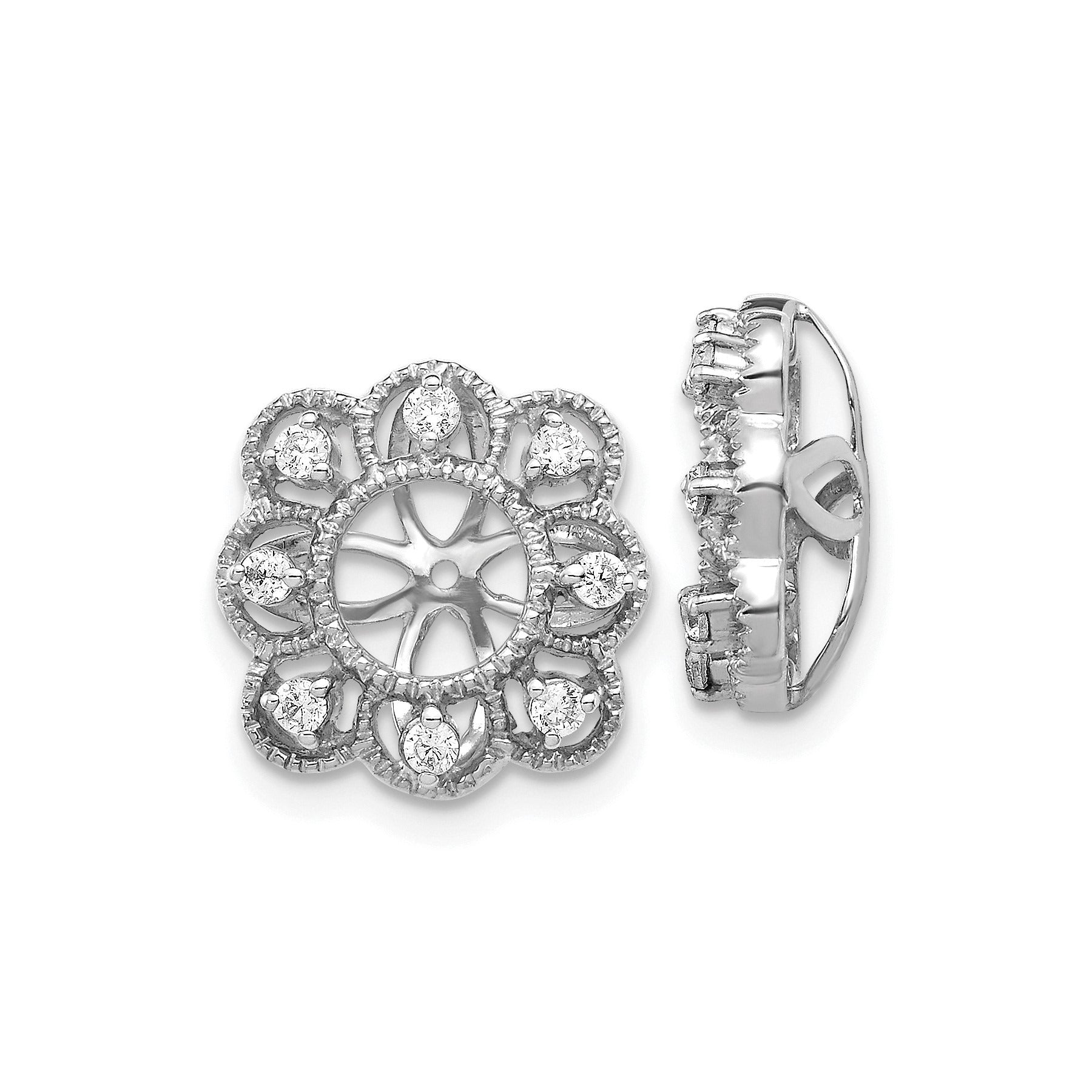 14k Gold Lab Grown Diamond Earring Jacket