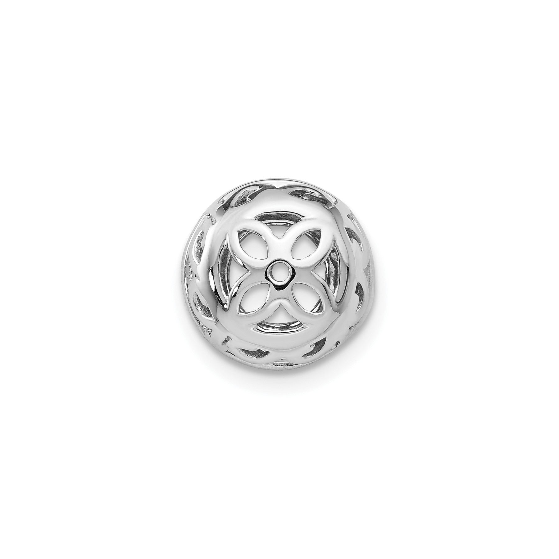 14K White Gold Lab Grown Diamond Studs Earring Jackets