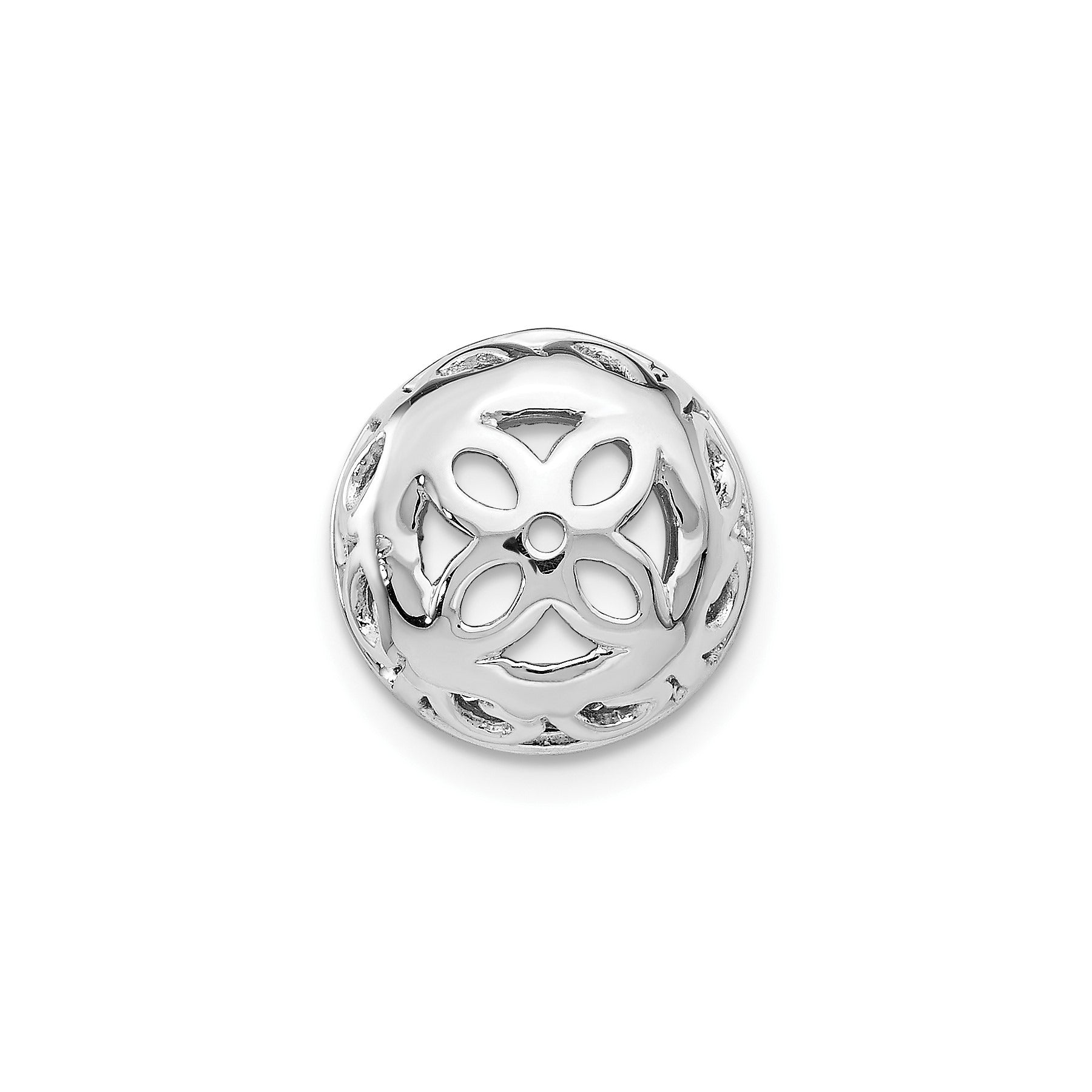 14K White Gold Lab Grown Diamond Studs Earring Jackets