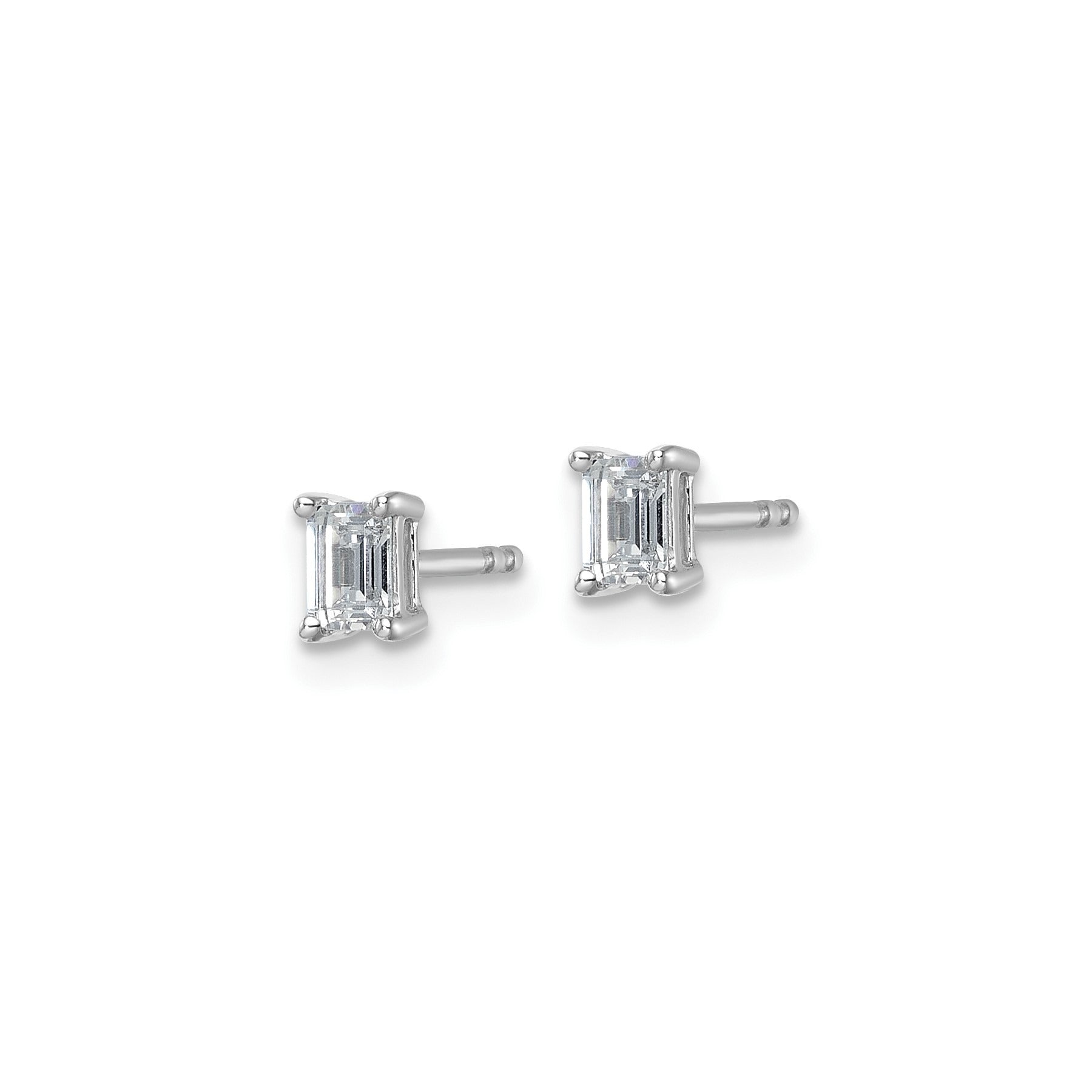 14K Lab Grown Diamond Four Prong Stud Earrings