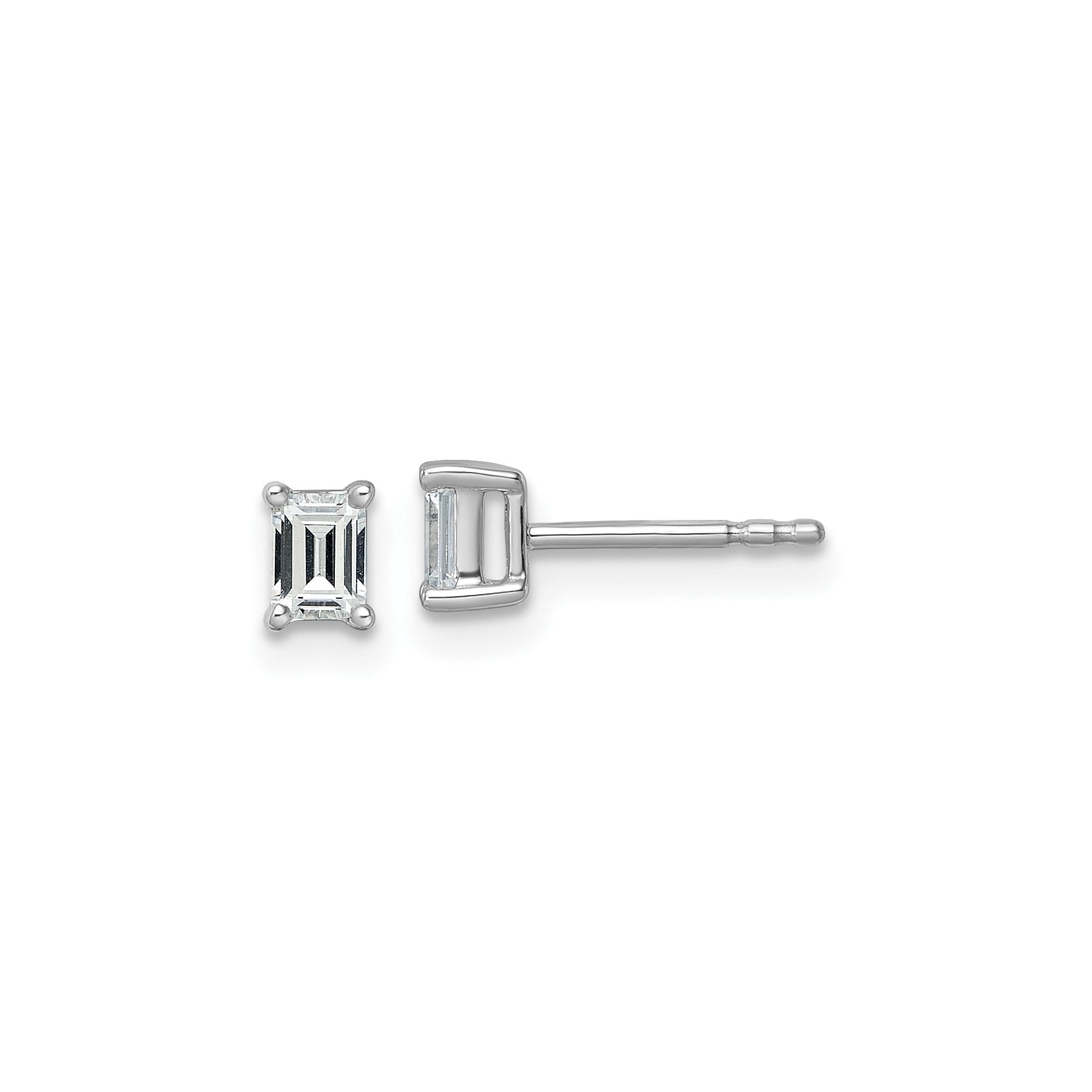 14K Lab Grown Diamond Four Prong Stud Earrings