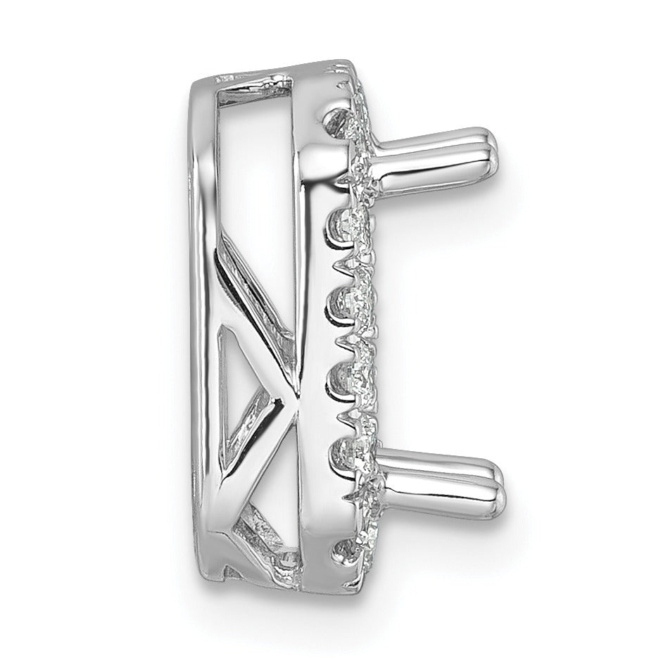 Radiant Lab Diamond Halo Chain Slide Pendant Semi Mount