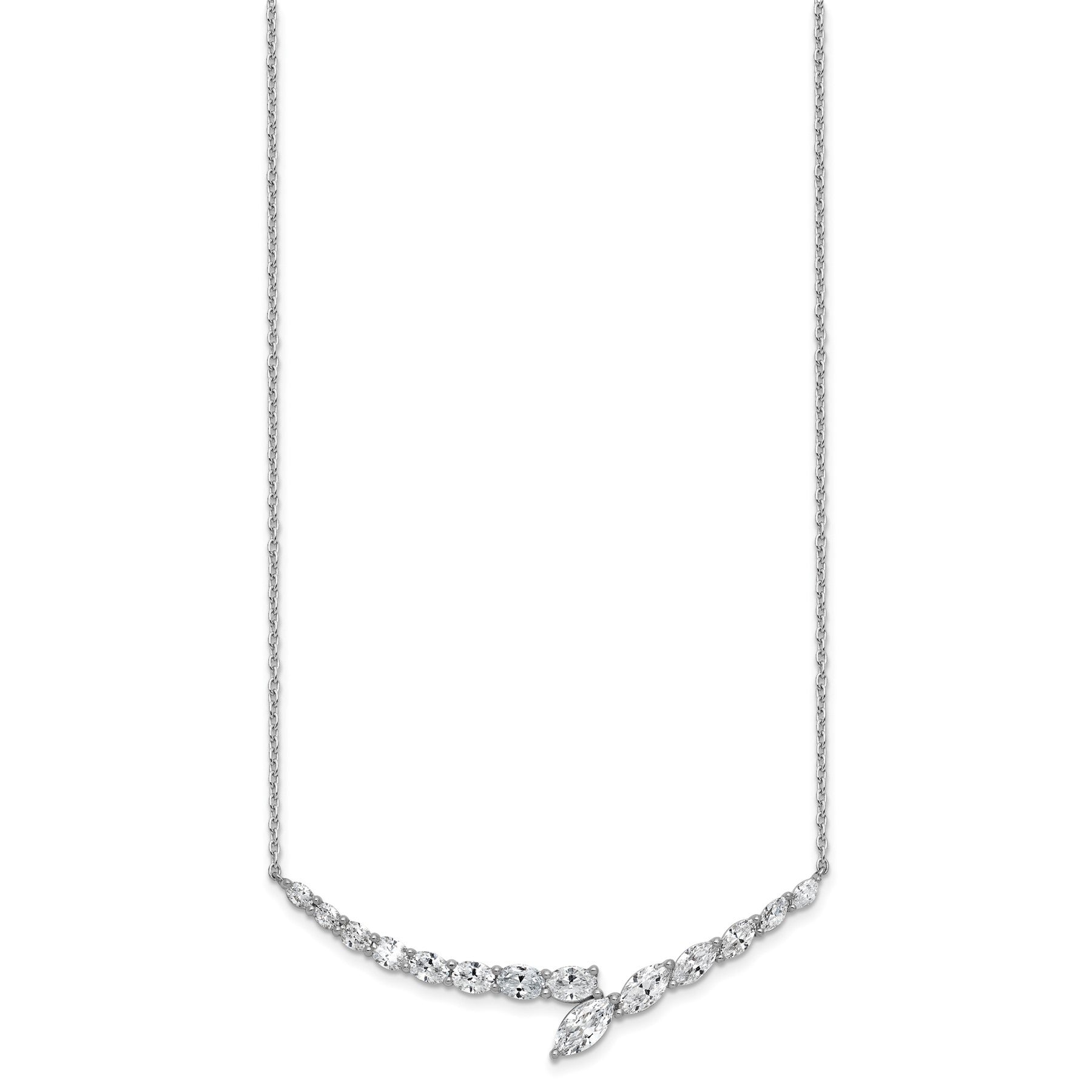 14k Lab Grown Diamond Fashion Bar Necklace 4 ctw
