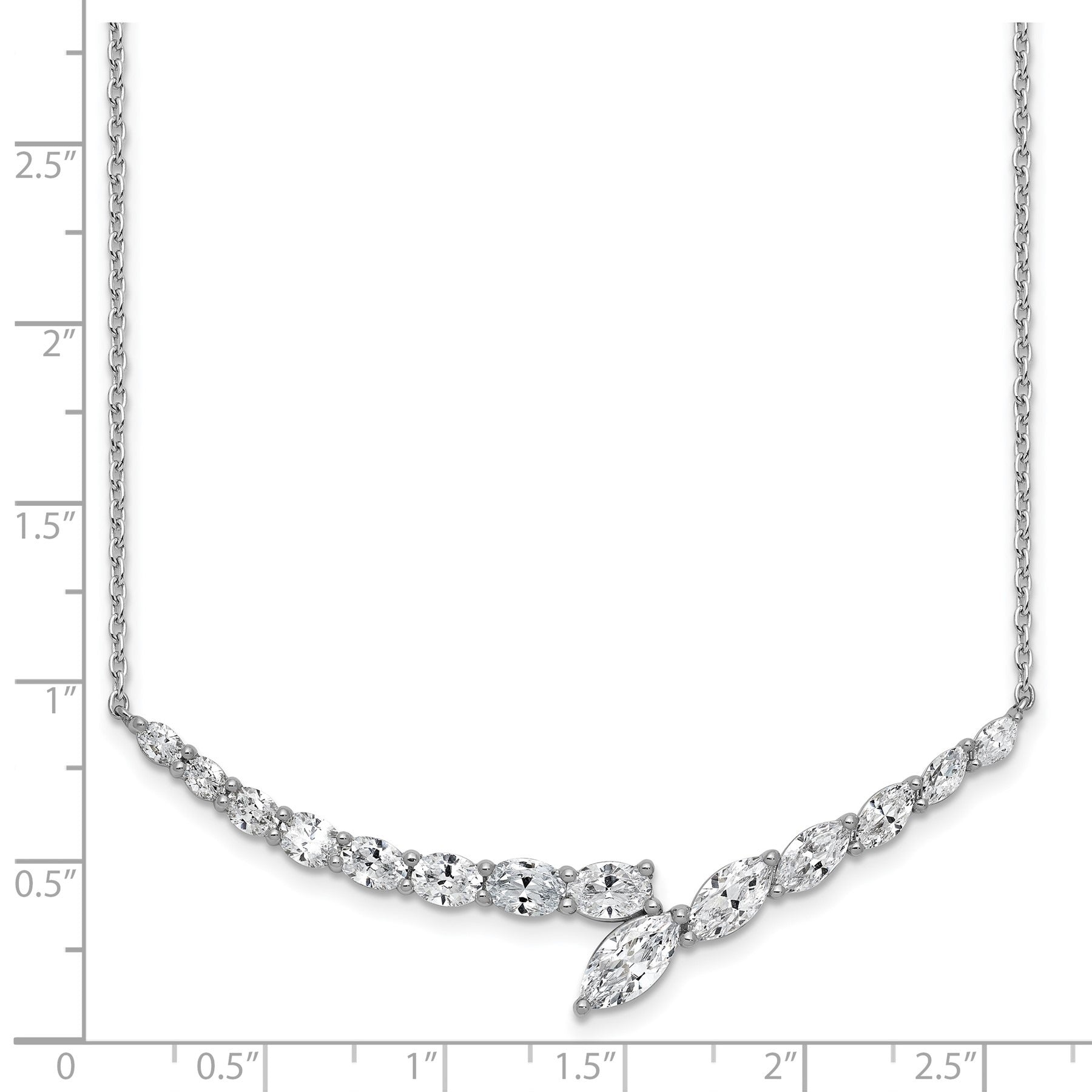 14k Lab Grown Diamond Fashion Bar Necklace 4 ctw
