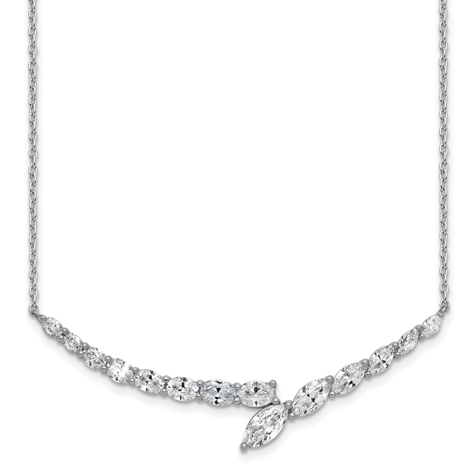14k Lab Grown Diamond Fashion Bar Necklace 4 ctw