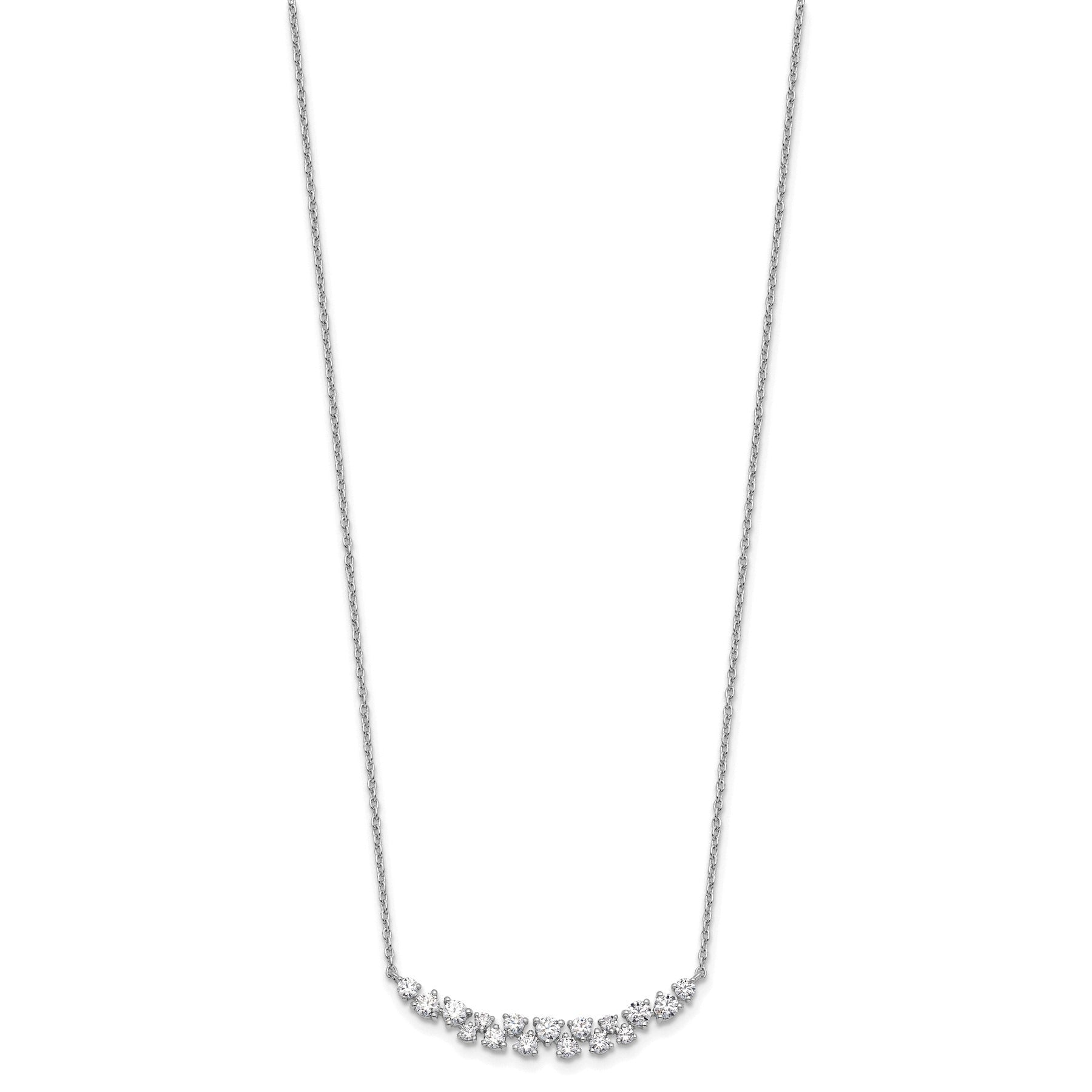 Lab Grown Diamond Fashion Bar Necklace 14k Gold