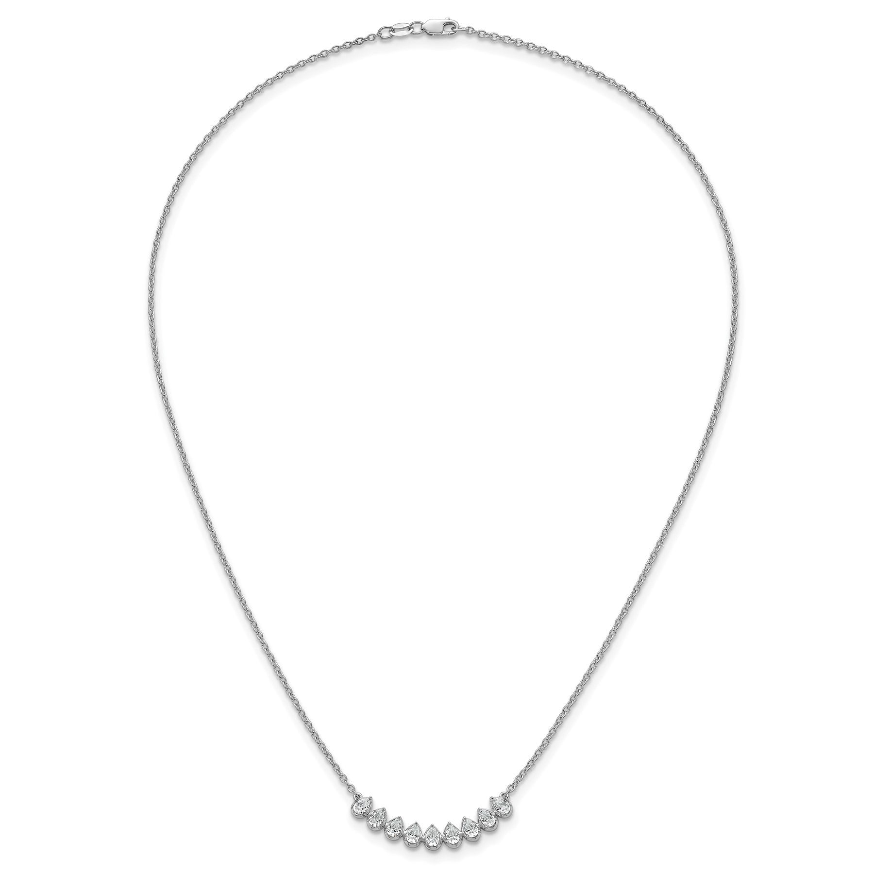 14K Gold Lab Grown Diamond Fashion Bar Necklace