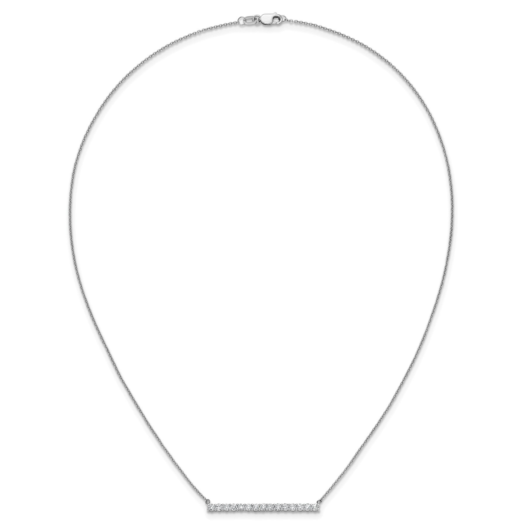 14K Gold Lab Grown Diamond Bar Necklace