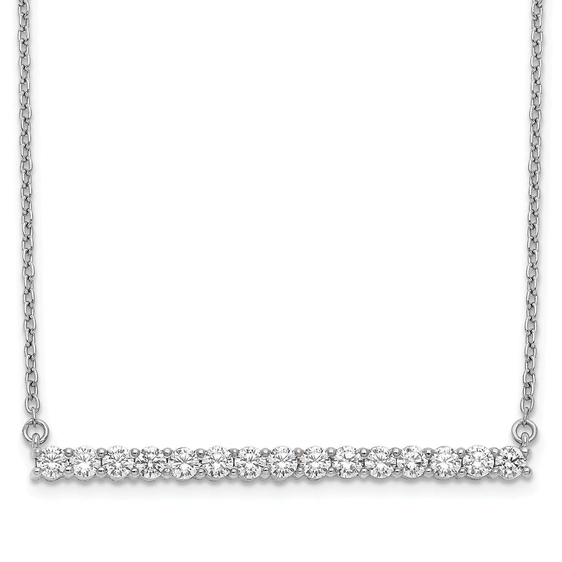 14K Gold Lab Grown Diamond Bar Necklace