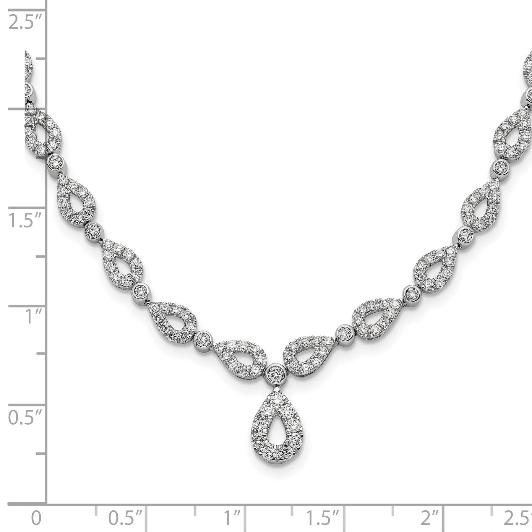 Lab Grown Diamond Fashion Teardrop Necklace 2 3/4 ctw