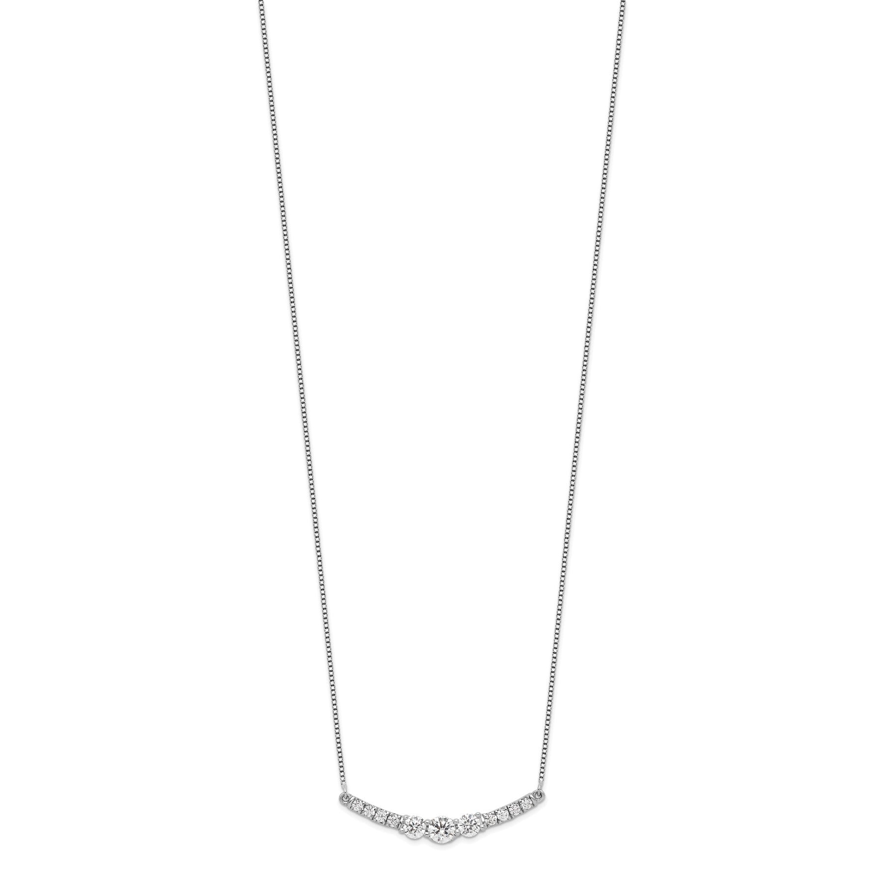 Lab Grown Diamond Complete Fashion Bar Necklace 3/4 ctw