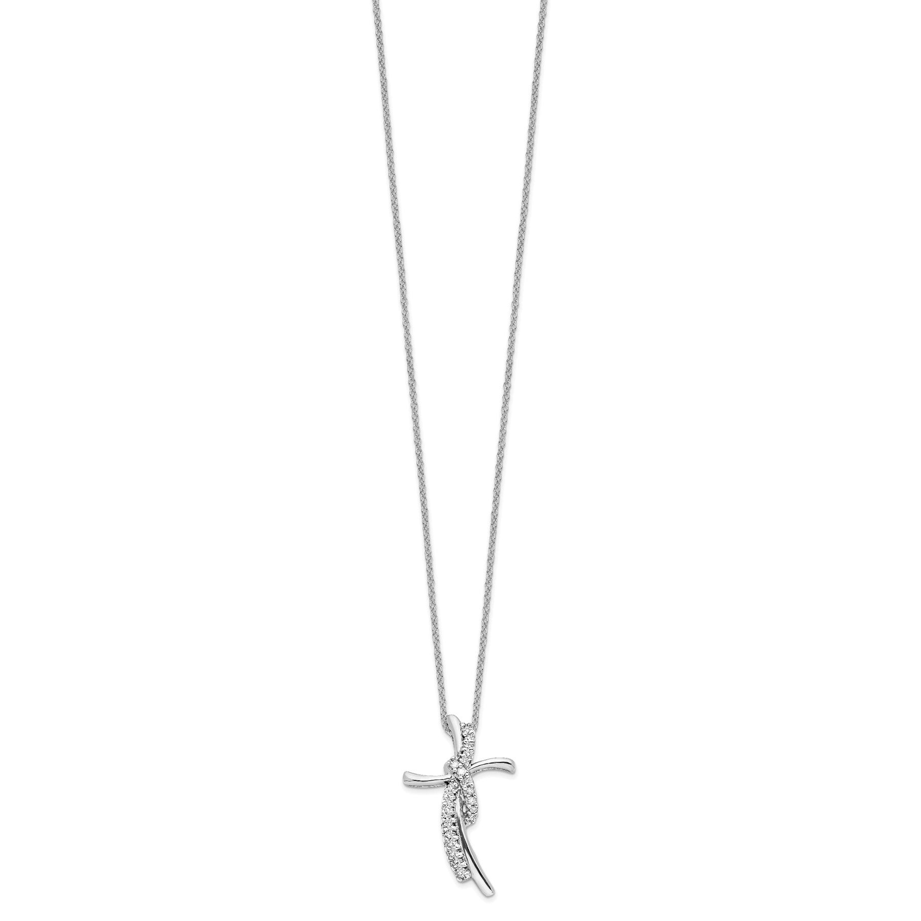 Lab Grown Diamond Cross Pendant Necklace