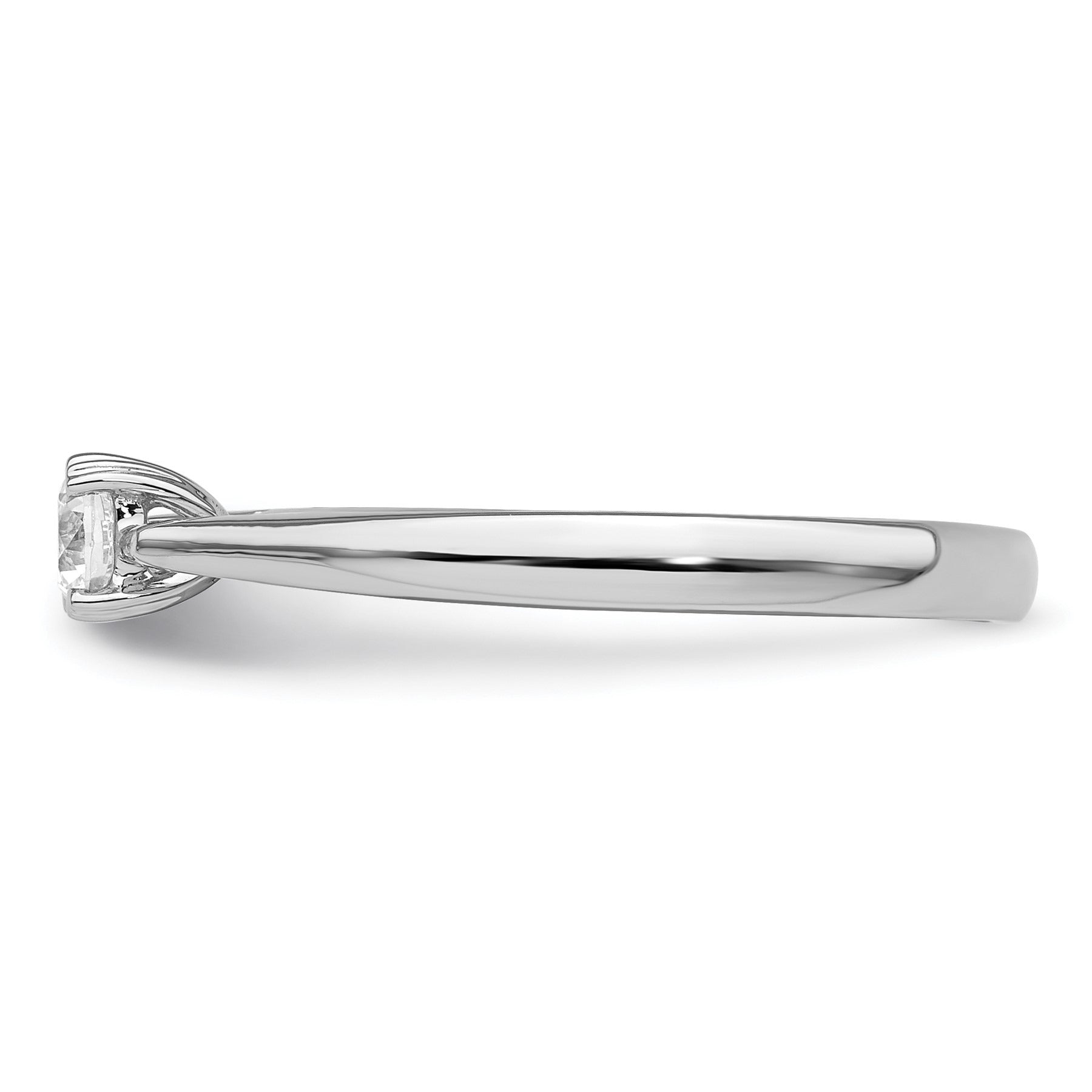 14K  Gold Lab Grown Round Diamond Solitaire Ring