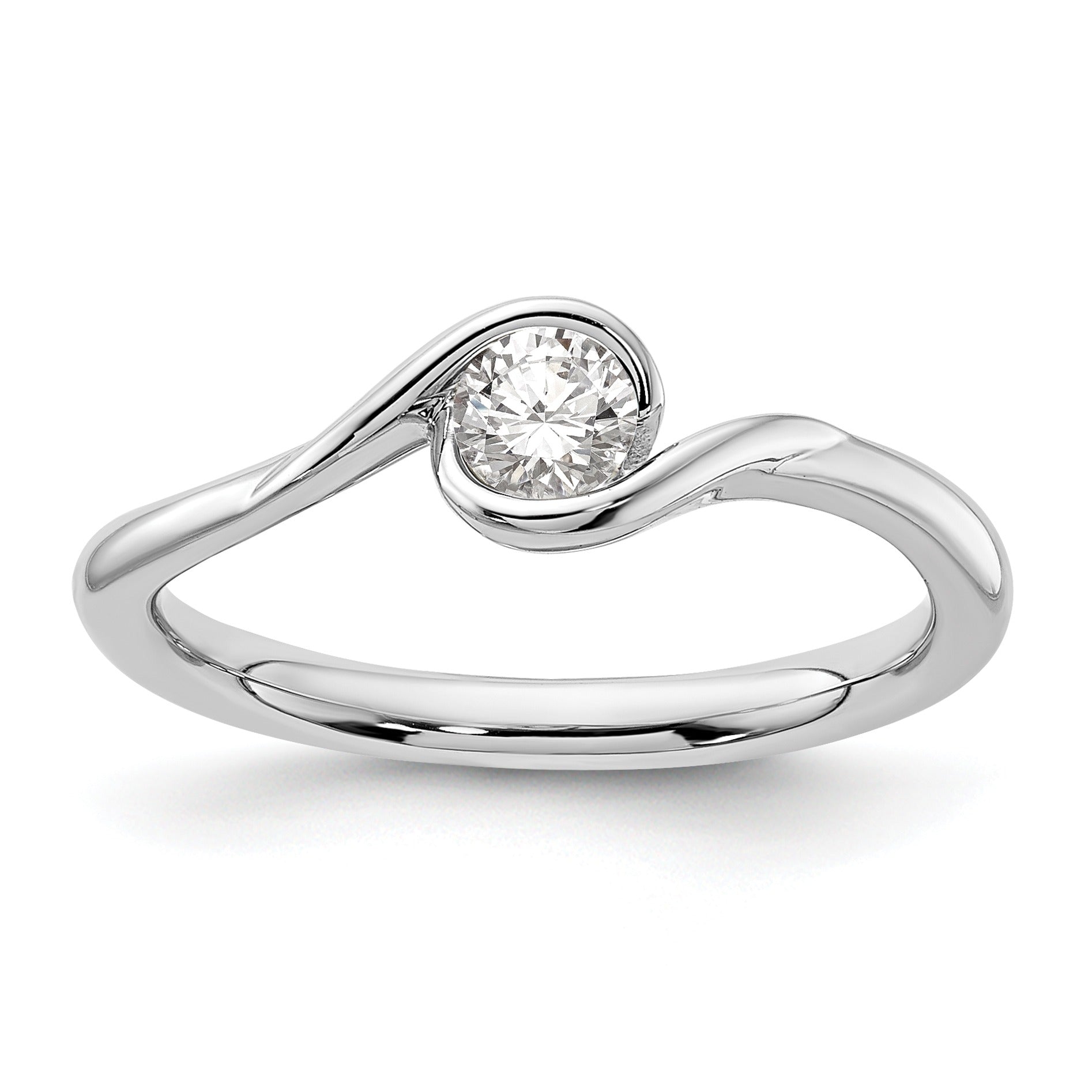 Lab Grown Diamond Round Solitaire Engagement Ring