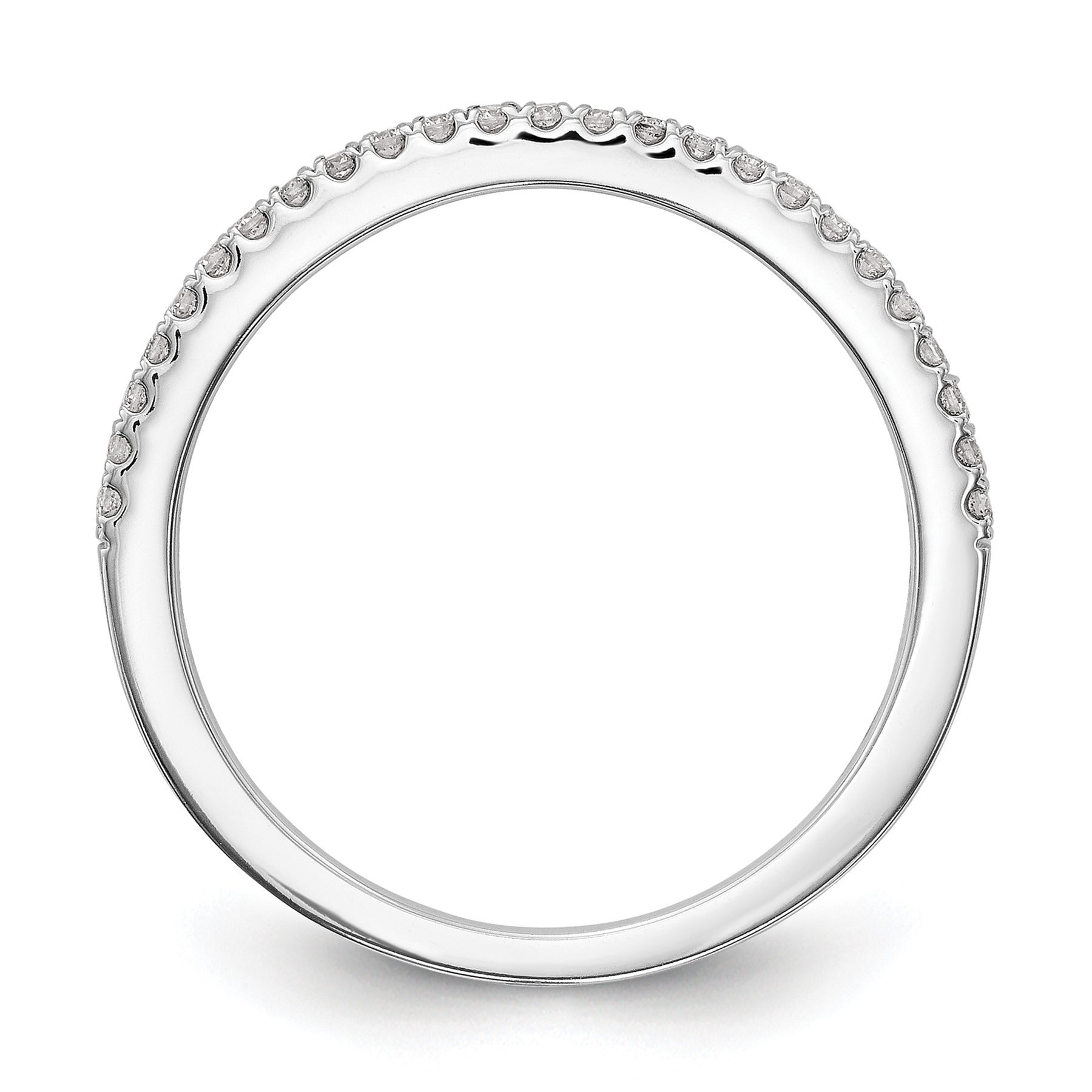 14k White Gold Lab Grown Diamond Set of Two Eternity Wedding Bands