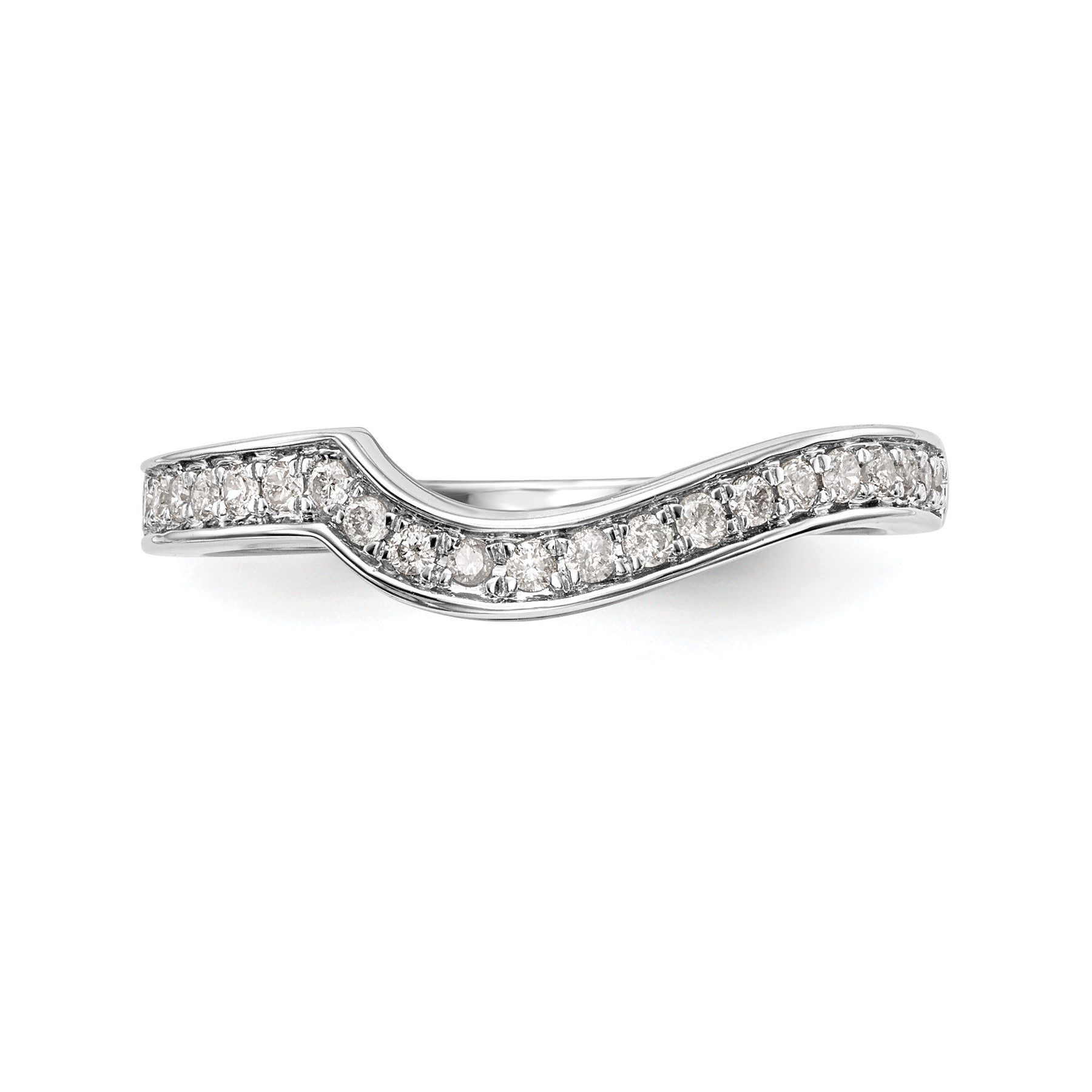 Solid 14k White Gold Lab Grown Diamond Wedding Ring 0.2 Ct