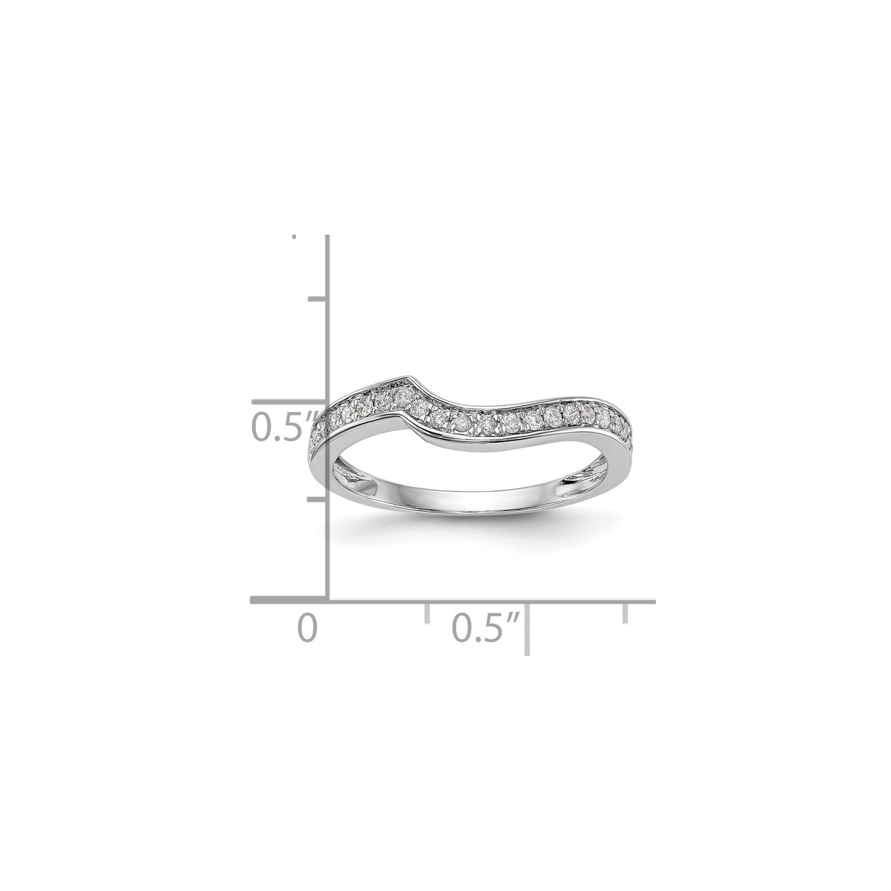 Solid 14k White Gold Lab Grown Diamond Wedding Band