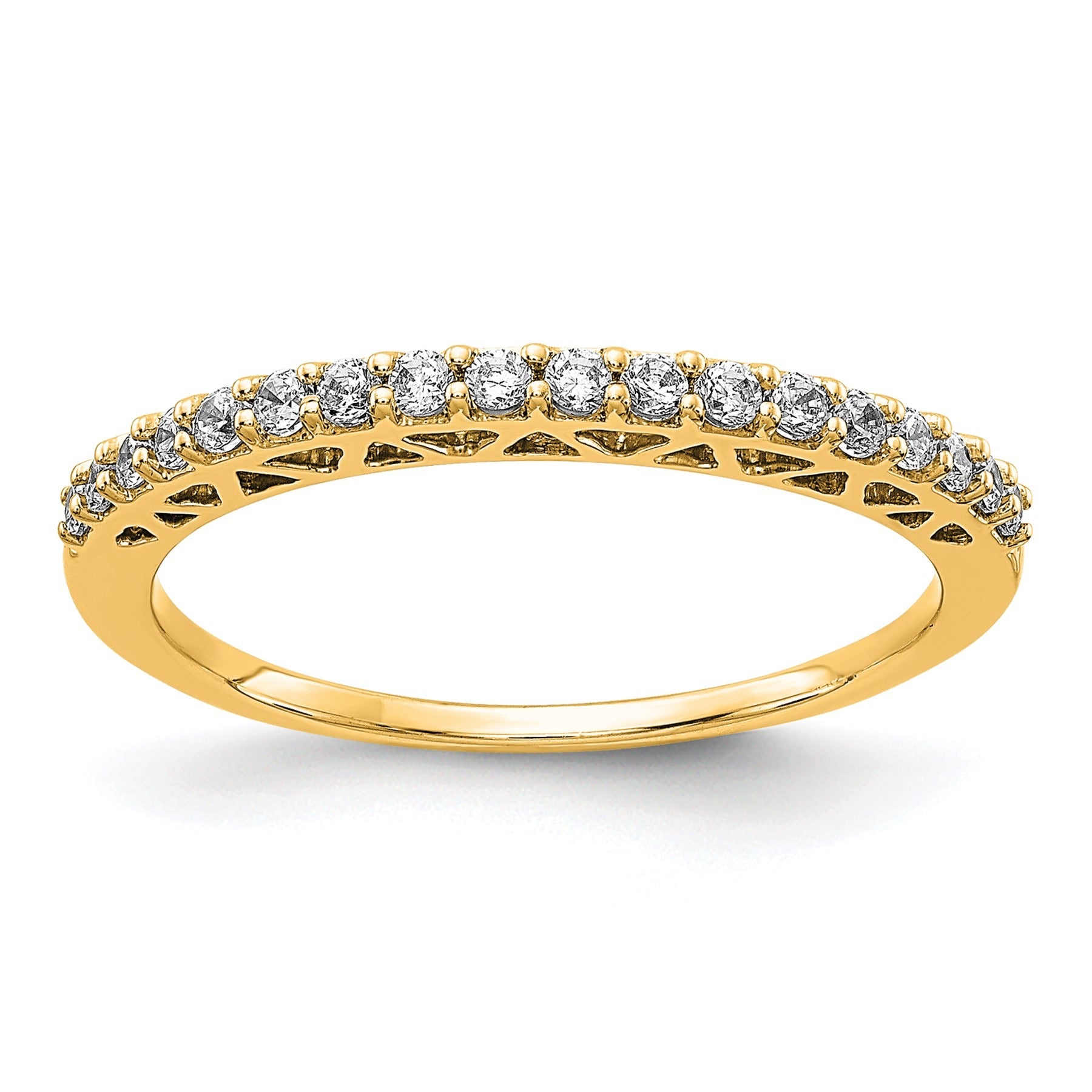14k Gold Lab Grown Diamond Wedding Band