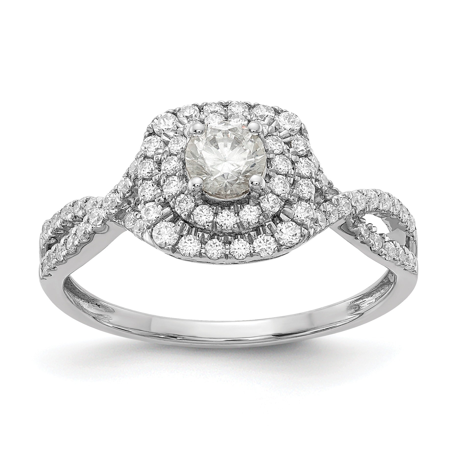Lab Grown Diamond Double Halo Engagement Ring
