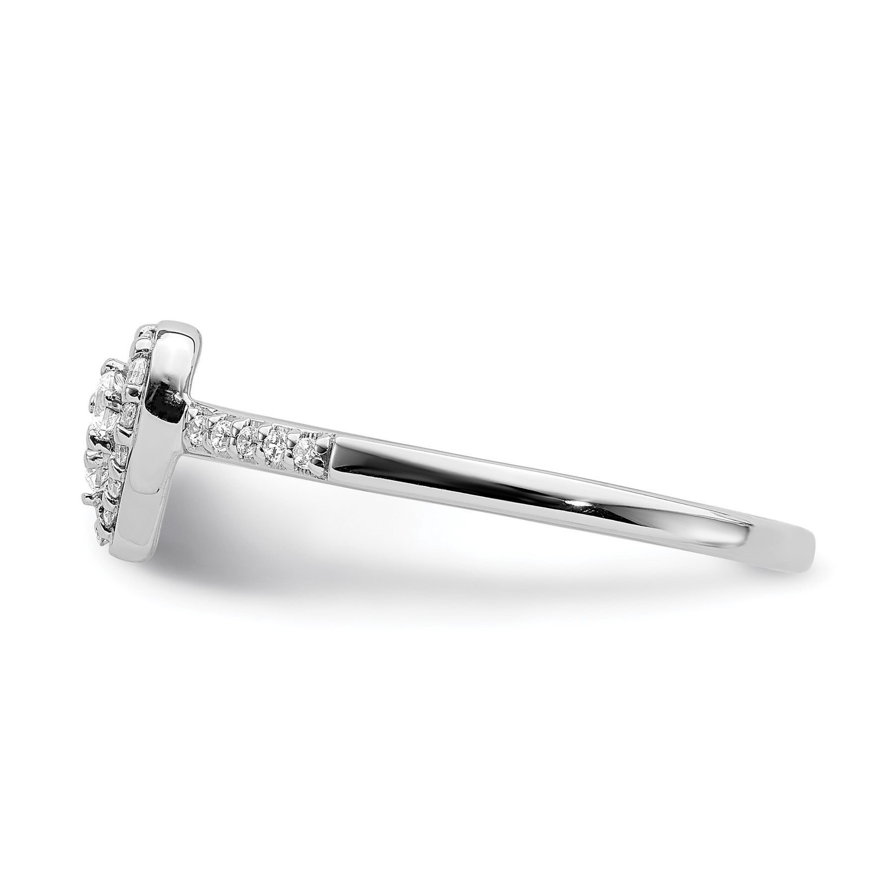 White Gold Lab Grown Diamond Cluster Engagement Ring