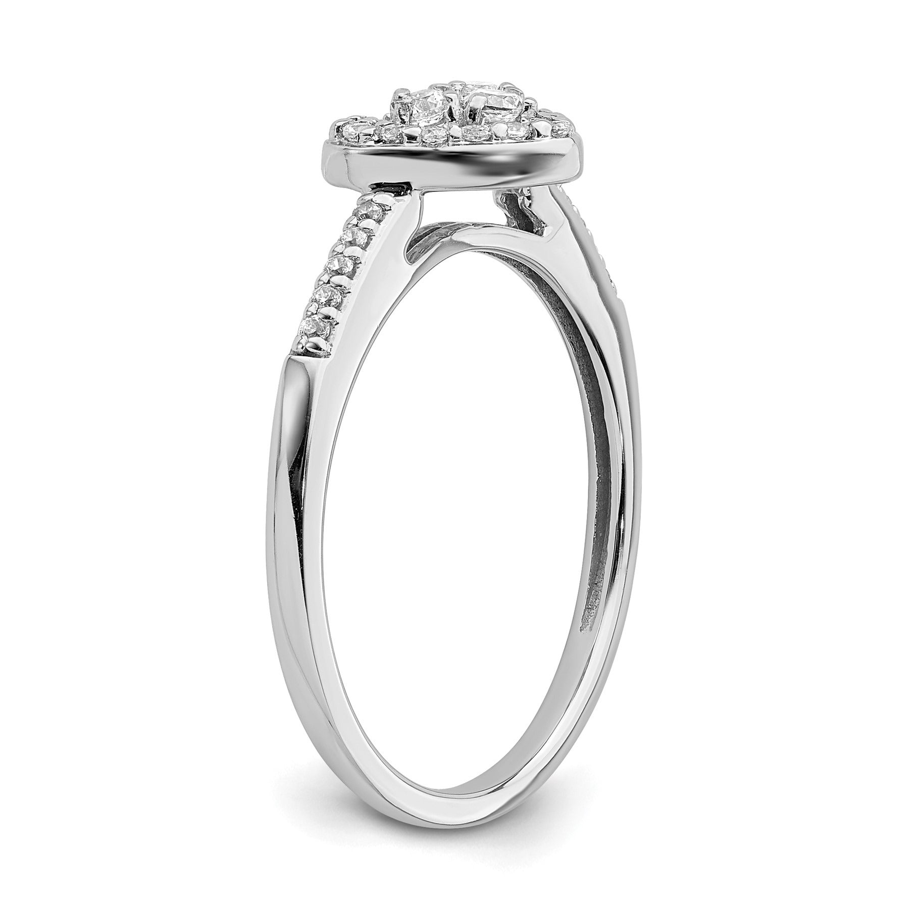 White Gold Lab Grown Diamond Cluster Engagement Ring