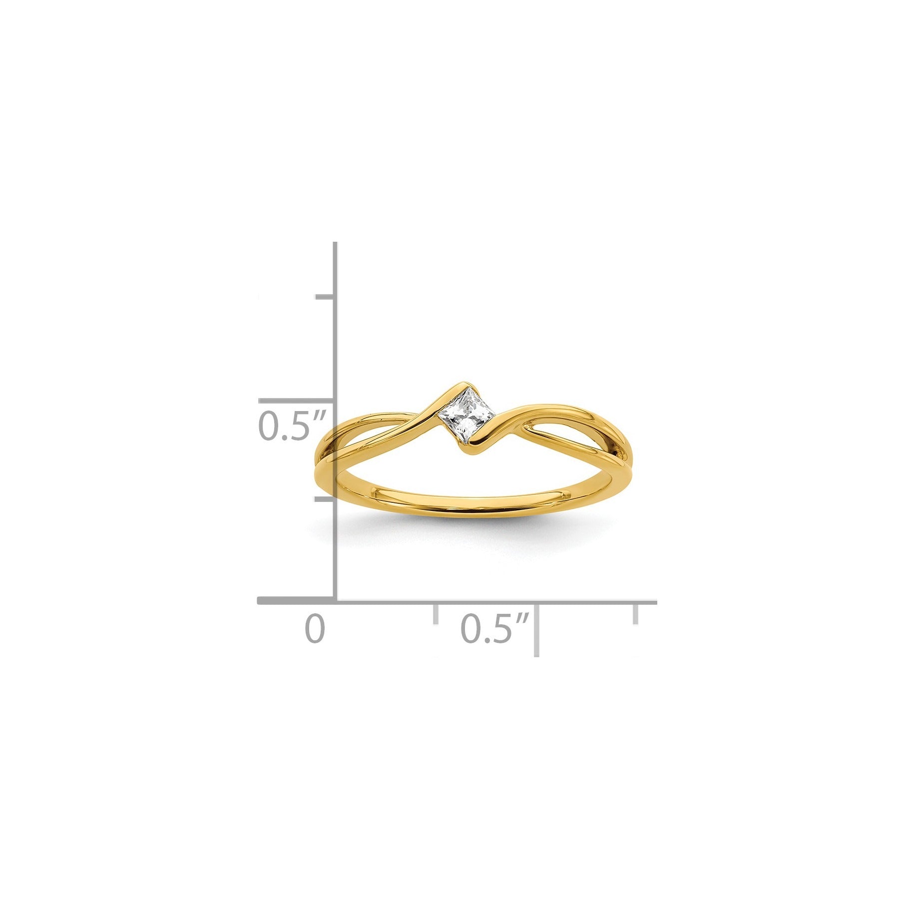 14k Lab Grown Diamond Engagement Ring 1/6 carat