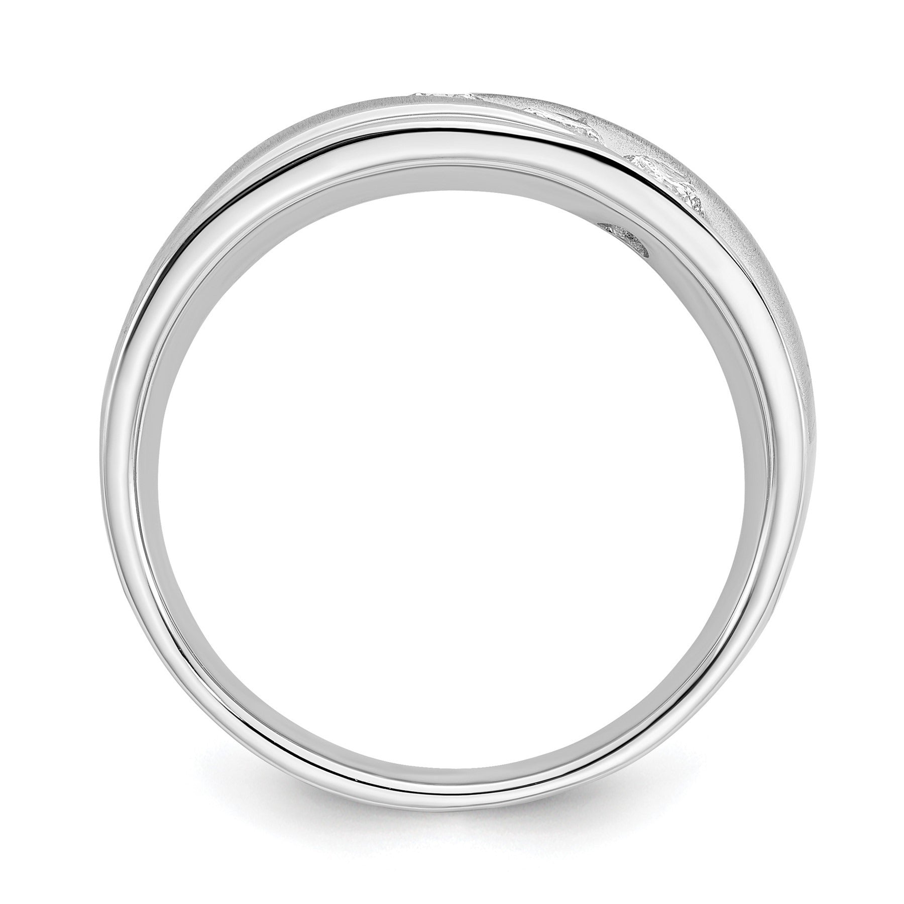 14k White Gold Lab Grown Diamond Three Stone Ring