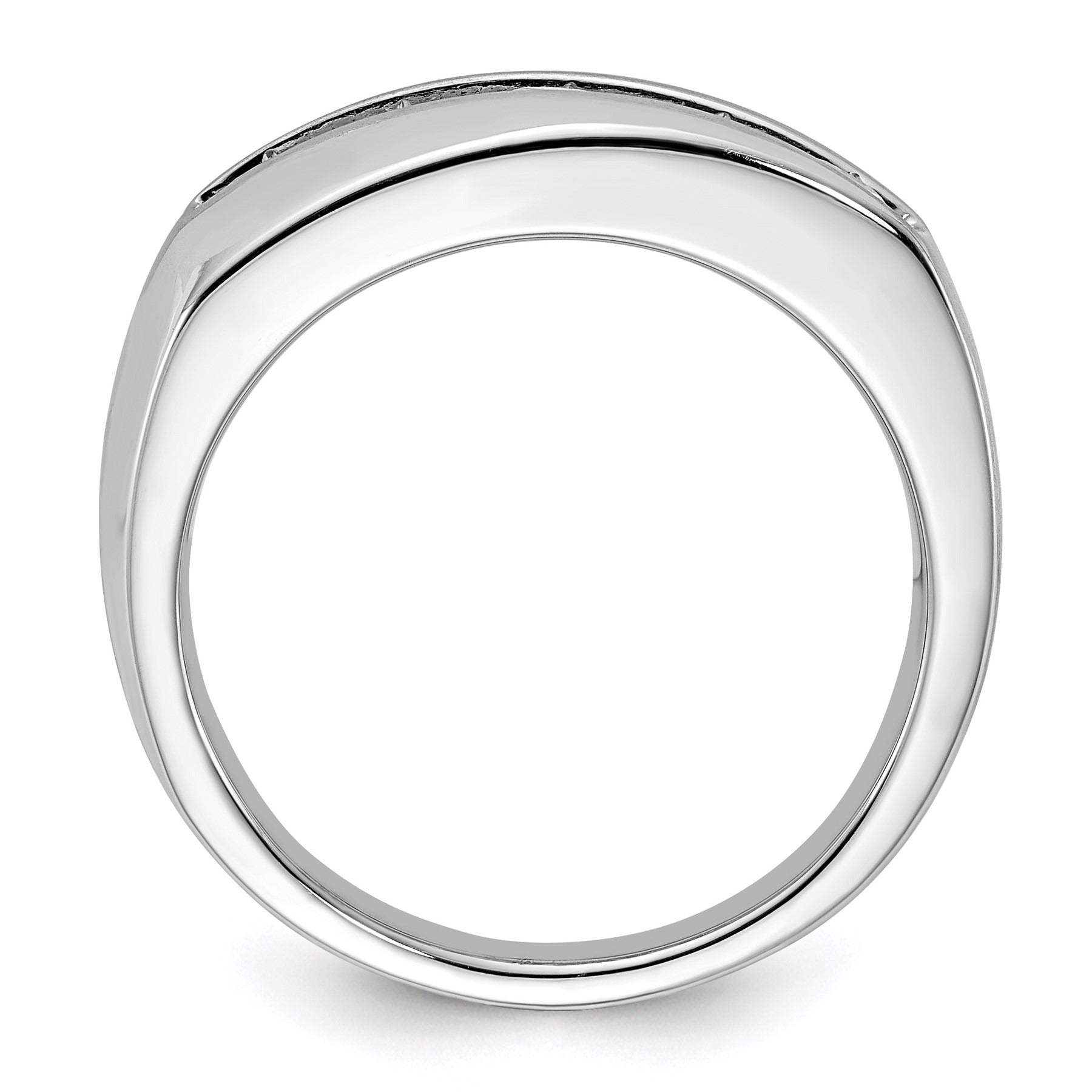 10k White Gold 1 carat Lab Grown Diamond Five Stone Ring