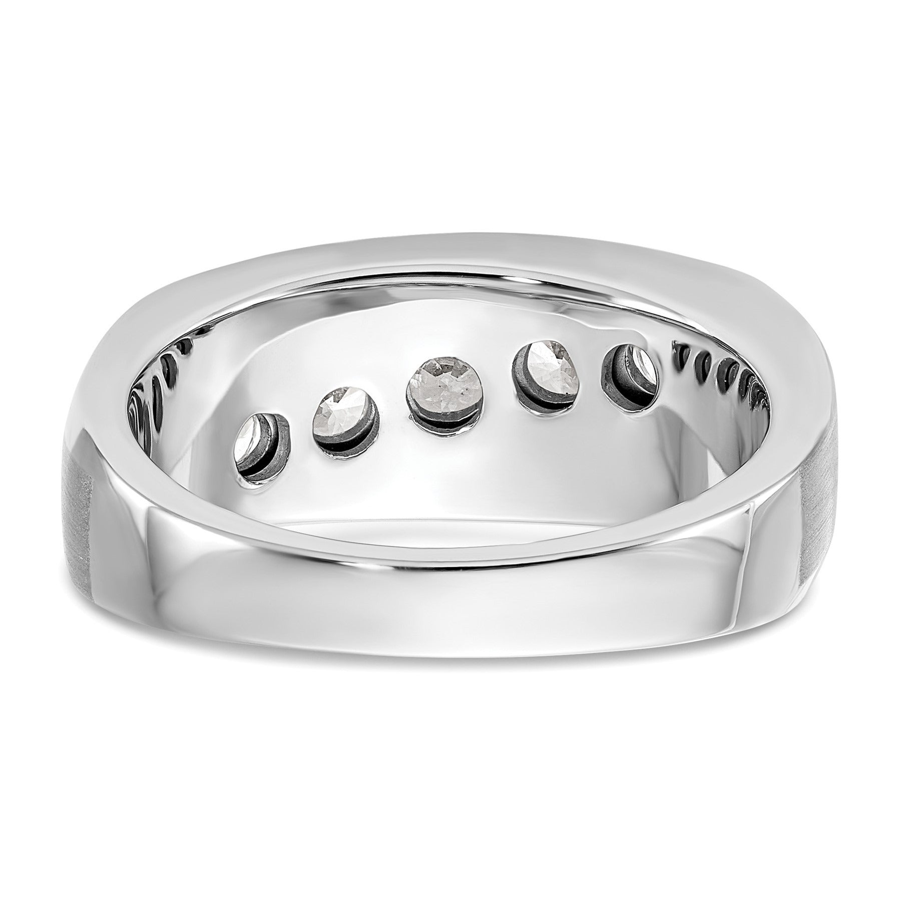 10k White Gold 1 carat Lab Grown Diamond Five Stone Ring