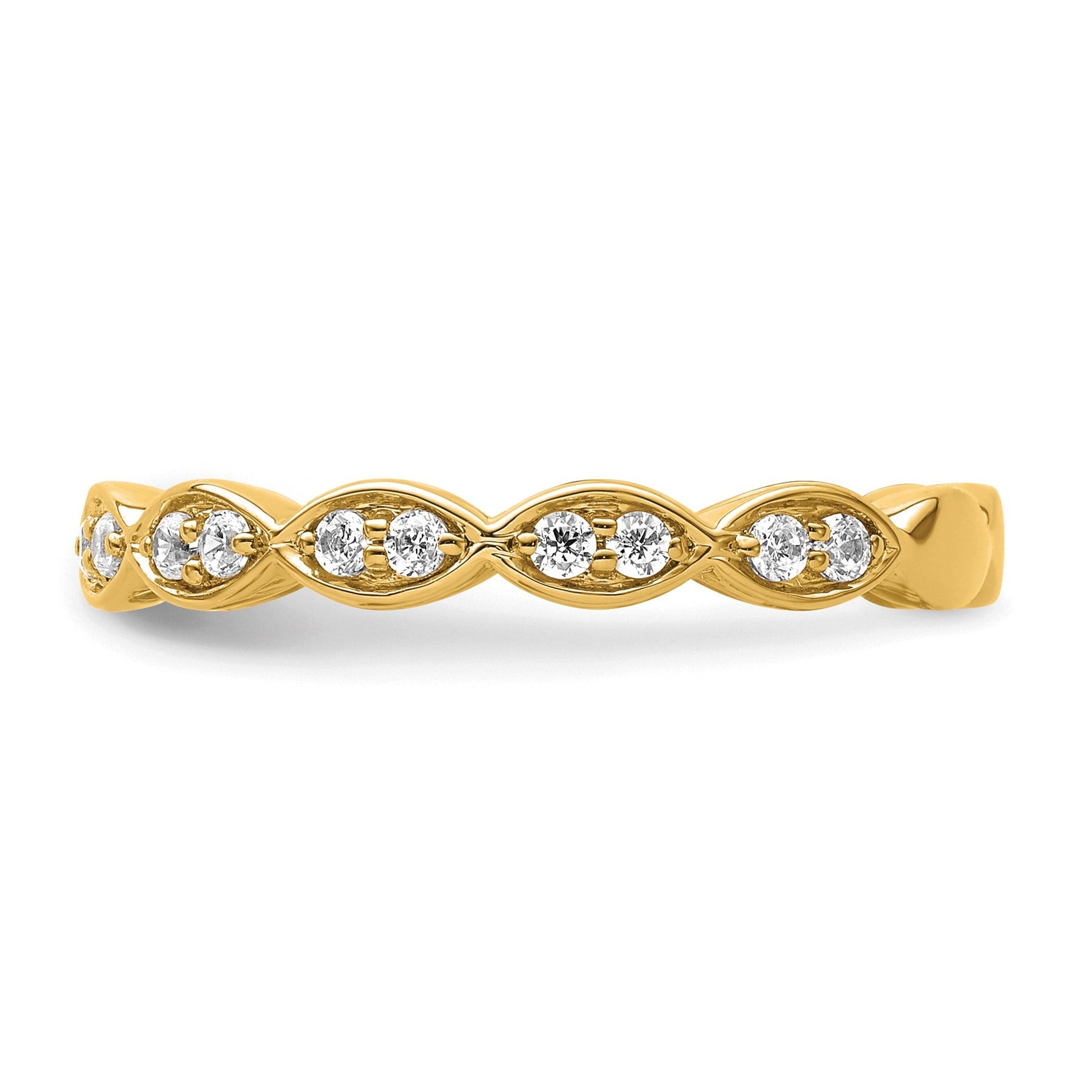 14K Gold Lab Grown Diamond Fashion Wedding Band