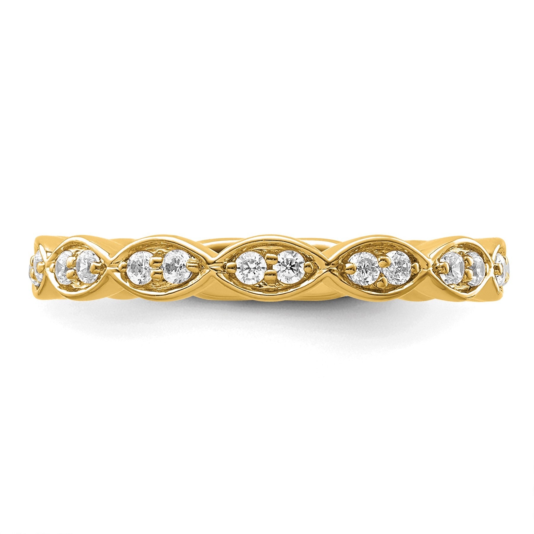 14K Gold Lab Grown Diamond Fashion Wedding Band