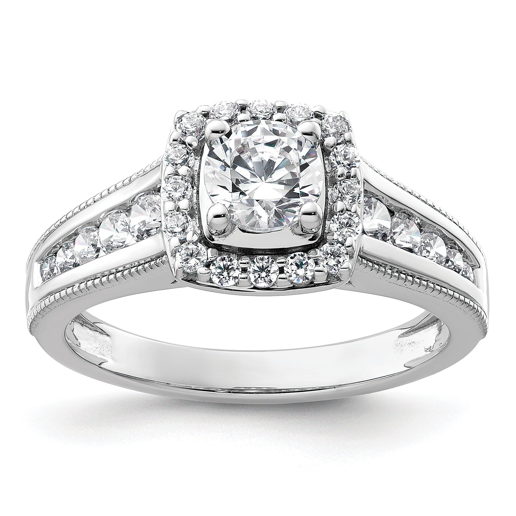 1 carat Lab Grown Diamond Halo Engagement Ring