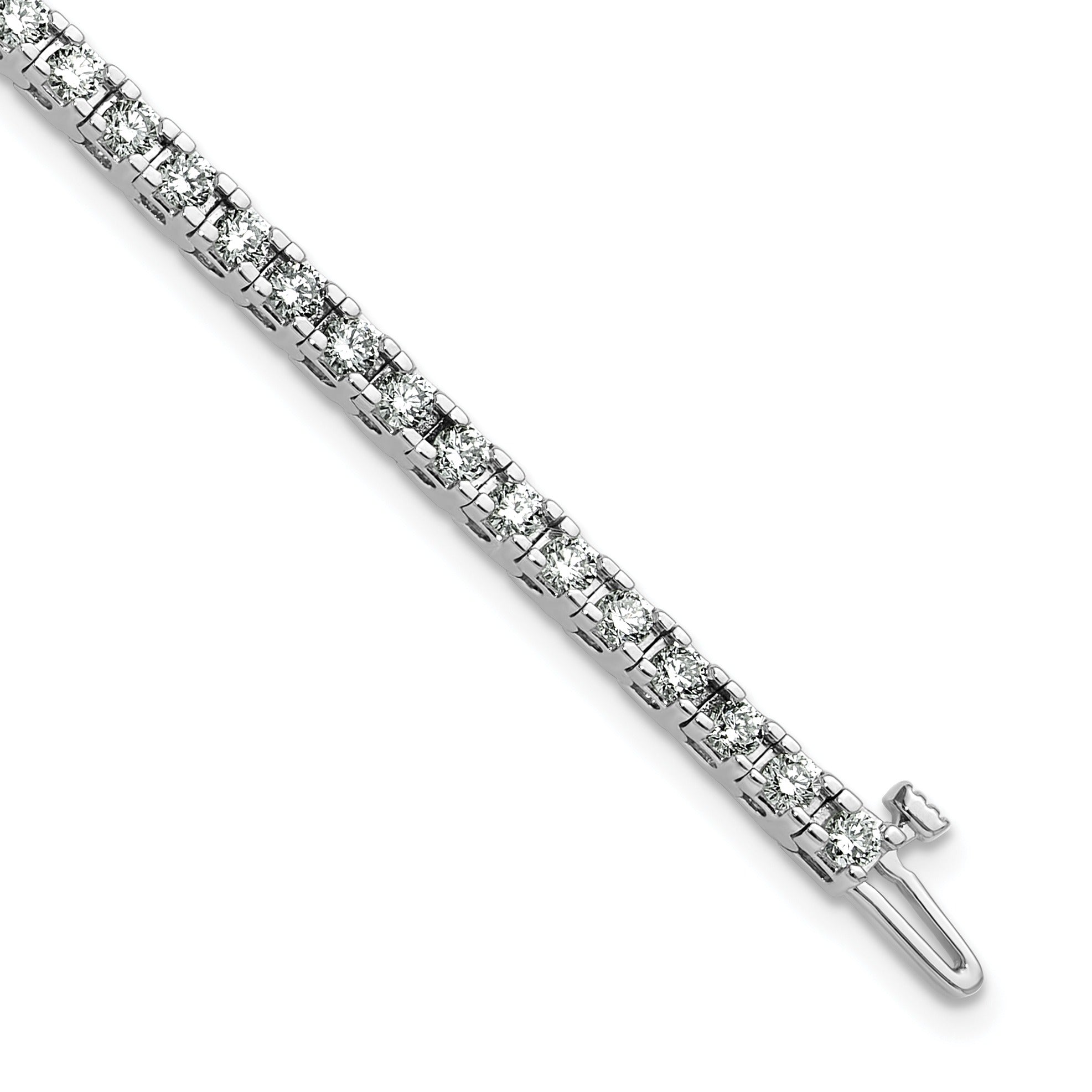 14K White Gold Lab Grown Diamond Tennis Bracelet