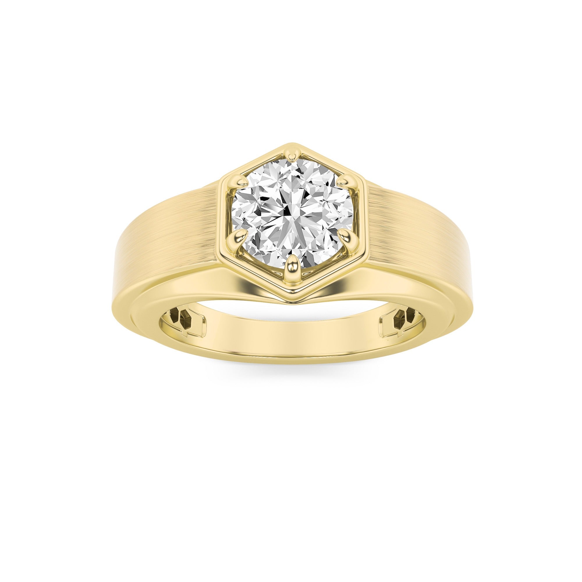 14K Yellow Gold Lab Grown Diamond Solitaire Ring