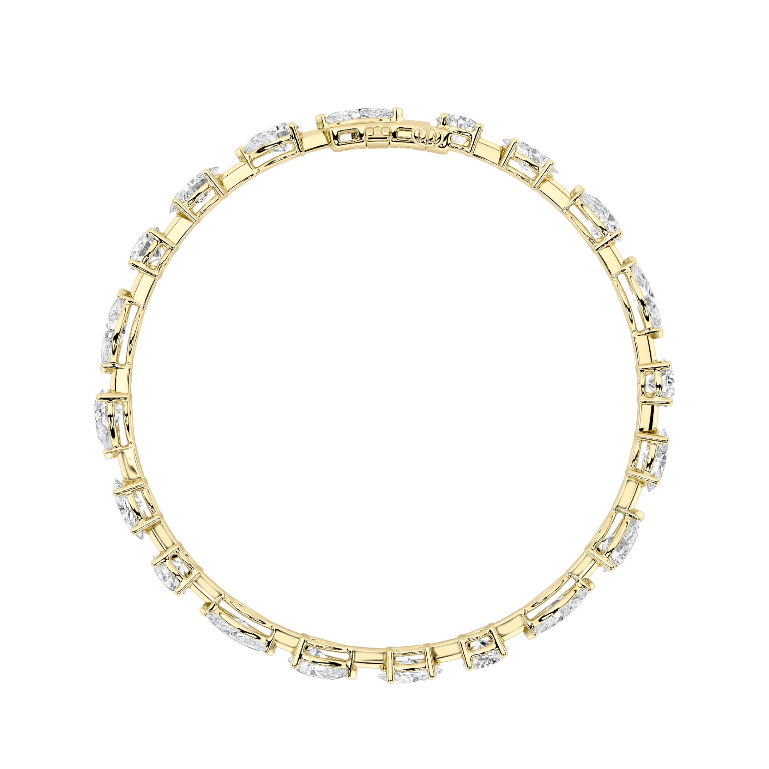 Mix Shaped Lab Grown Diamond (F/VS) Bracelet in 14K Gold