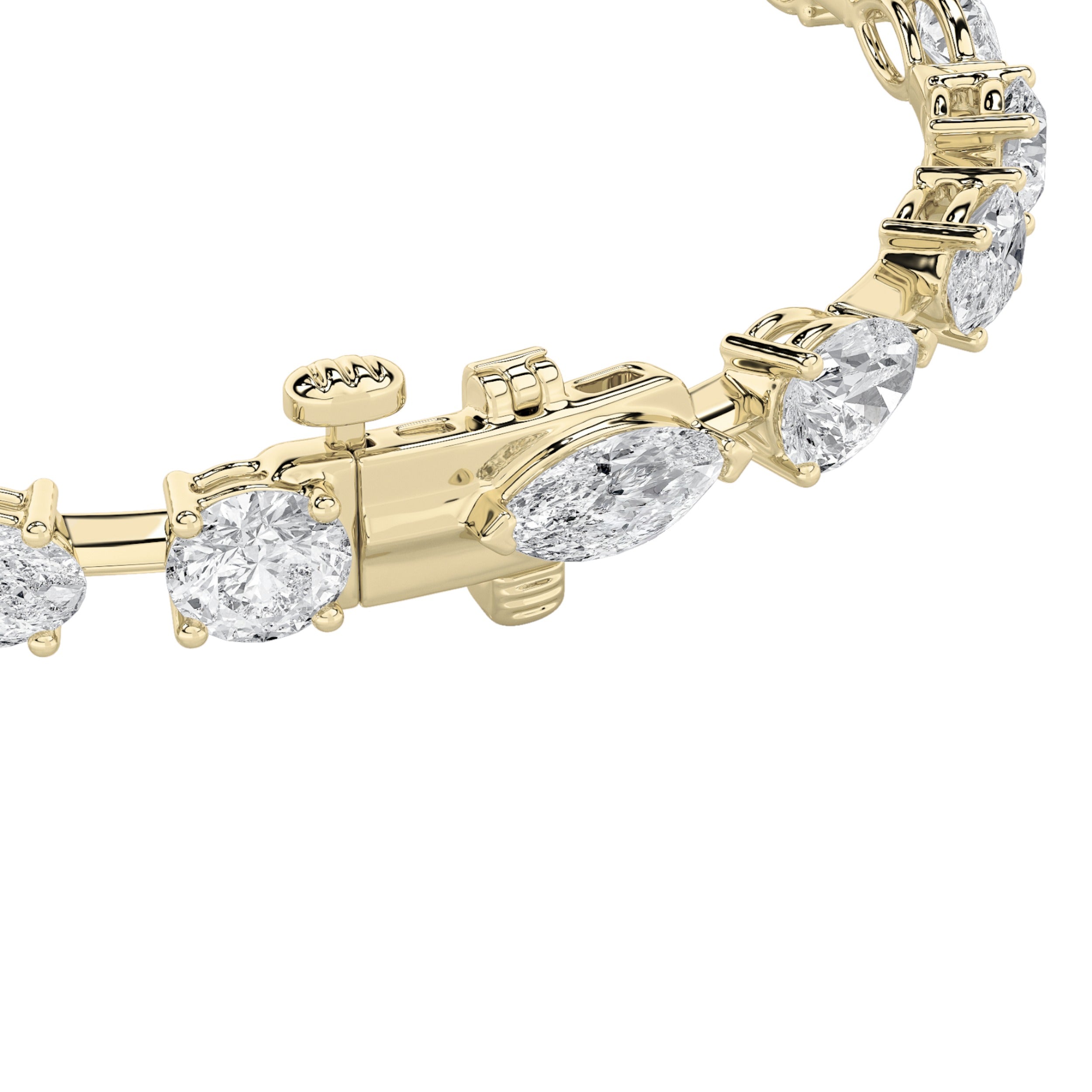 Mix Shaped Lab Grown Diamond (F/VS) Bracelet in 14K Gold
