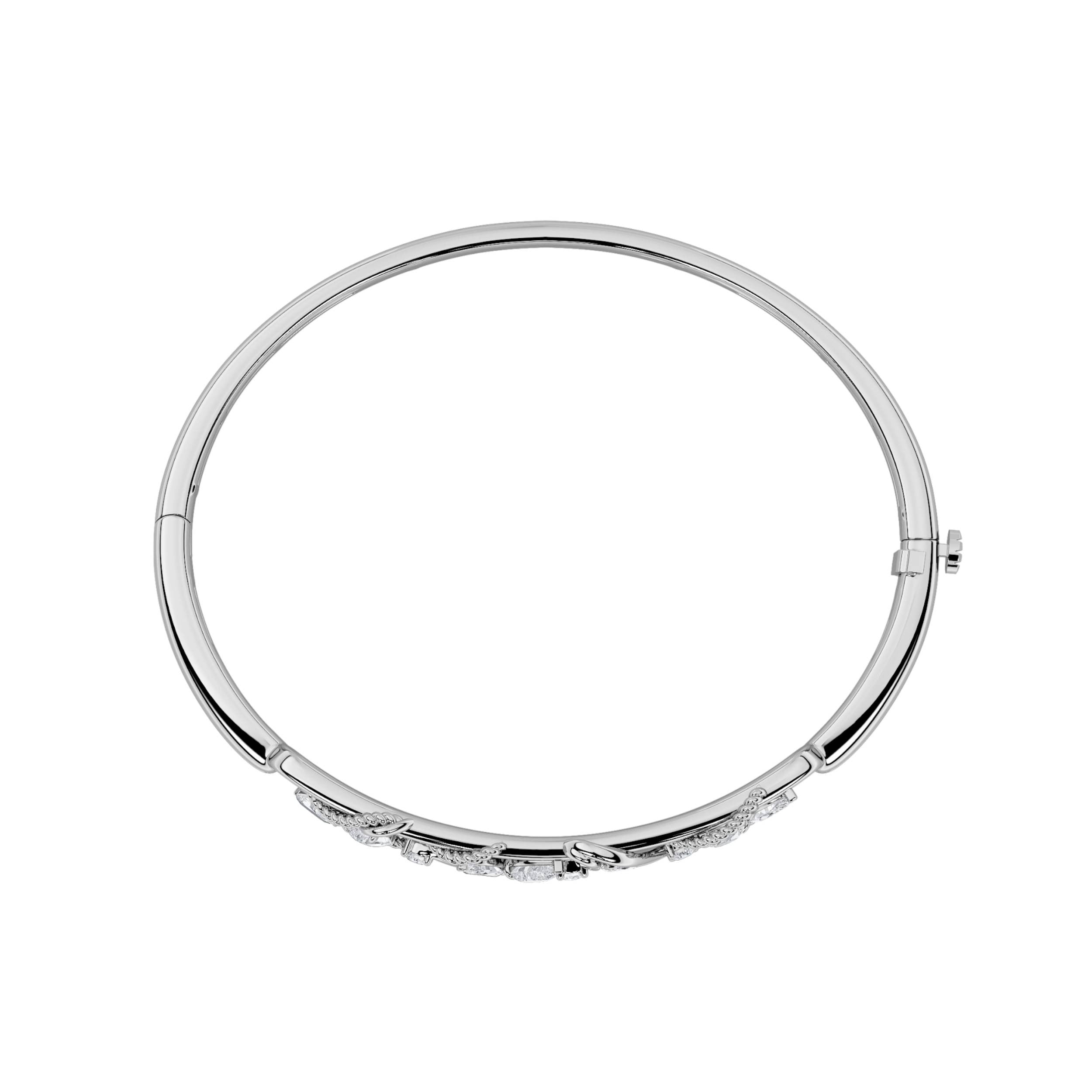 2Cttw Pear Shaped Lab Grown Diamond (F/VS) Bracelet in 14K Gold
