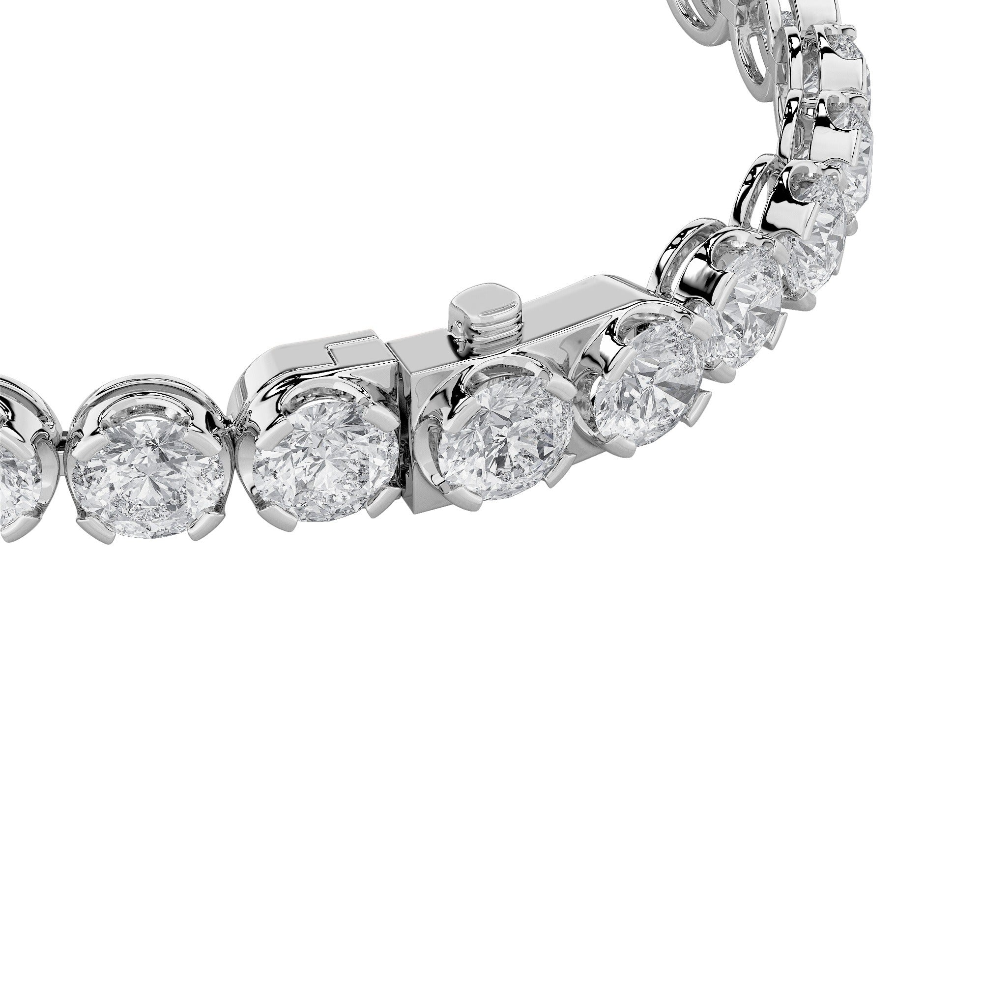 Round Shaped Lab Grown Diamond (F/VS) Bracelet in 14K Gold