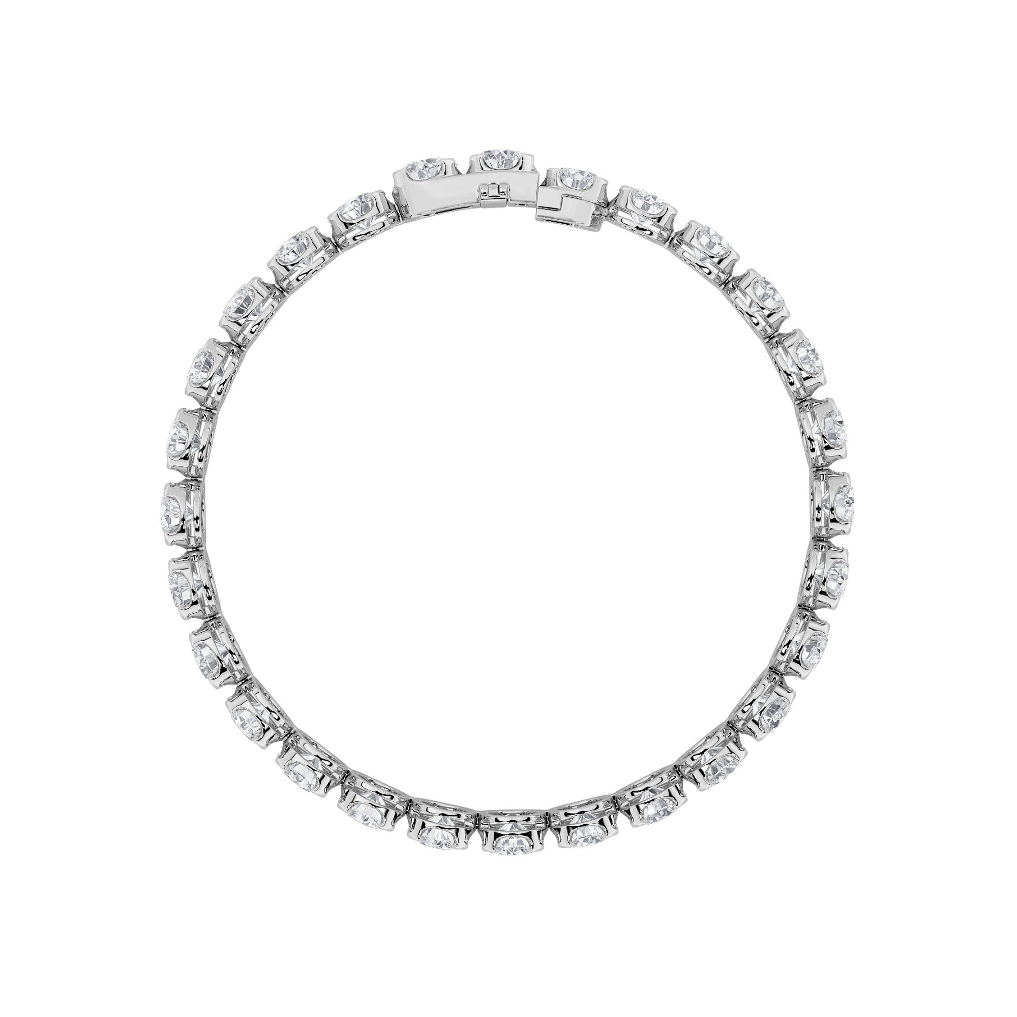 Round Shaped Lab Grown Diamond (F/VS) Bracelet in 14K Gold
